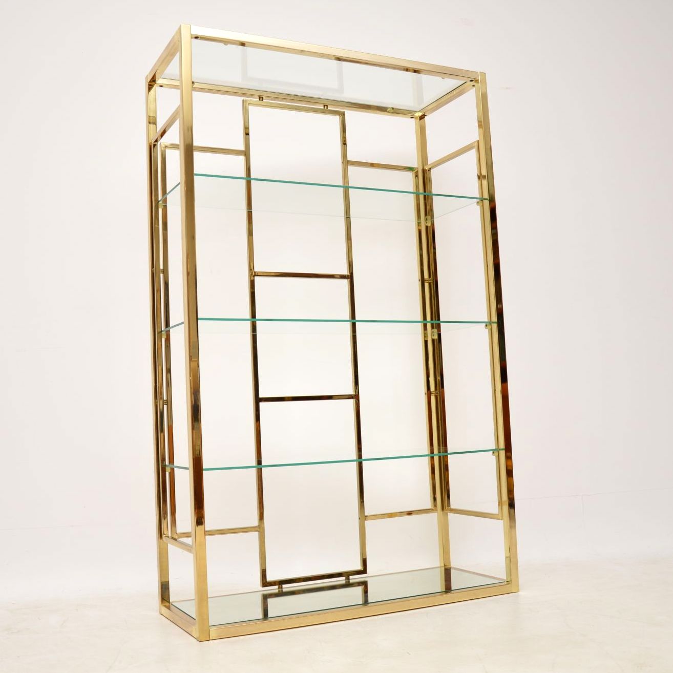 1970s Vintage Italian Brass Display Cabinet (1 of 1)