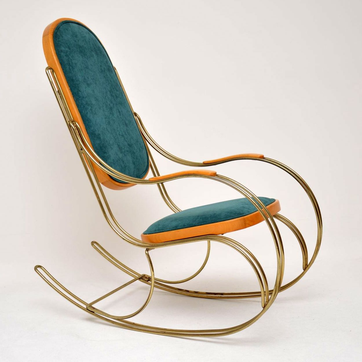1970s Vintage Italian Brass Rocking Chair (1 of 1)