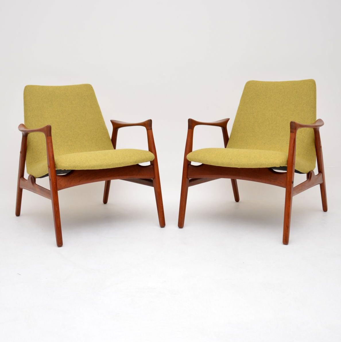 Pair of Danish Teak Armchairs by Arne Hovmand-Olsen for Mogens Kold (1 of 1)
