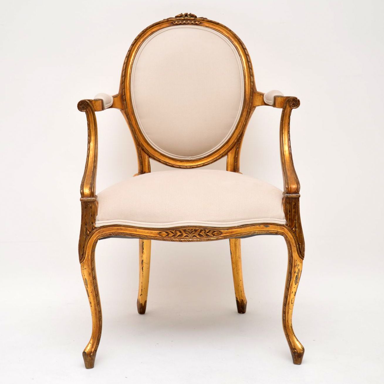 Antique French Giltwood Salon Armchair (1 of 1) Antique French Giltwood Salon Armchair (1 of 1)