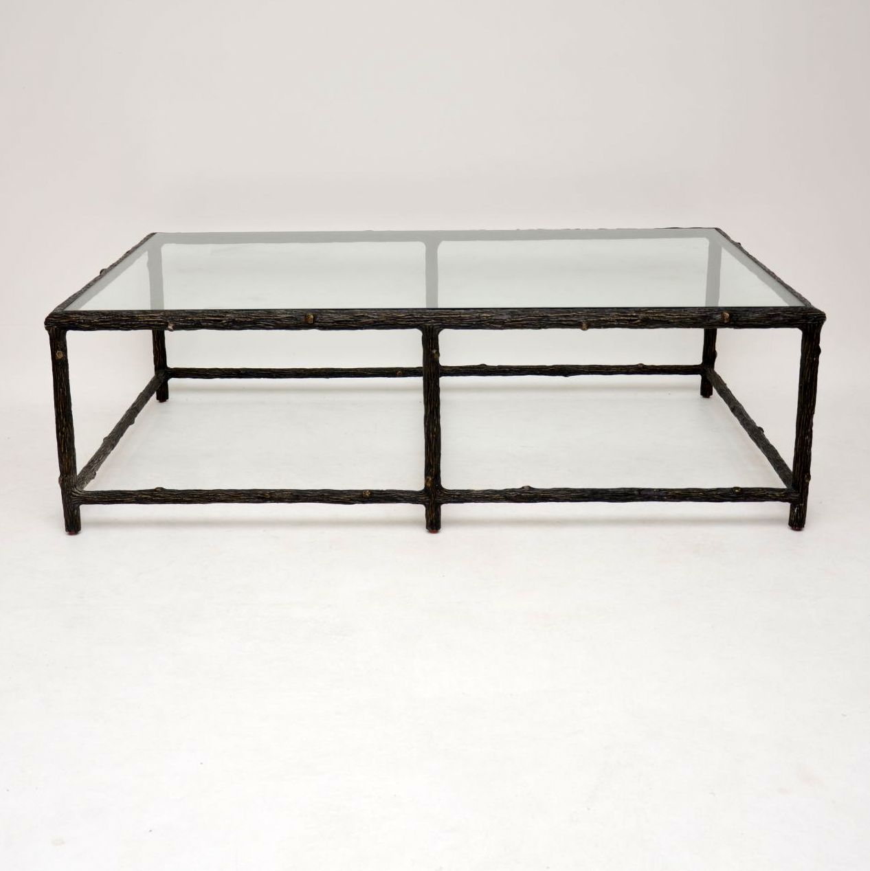 1970s Vintage Iron Tree Branch Effect Coffee Table (1 of 1)