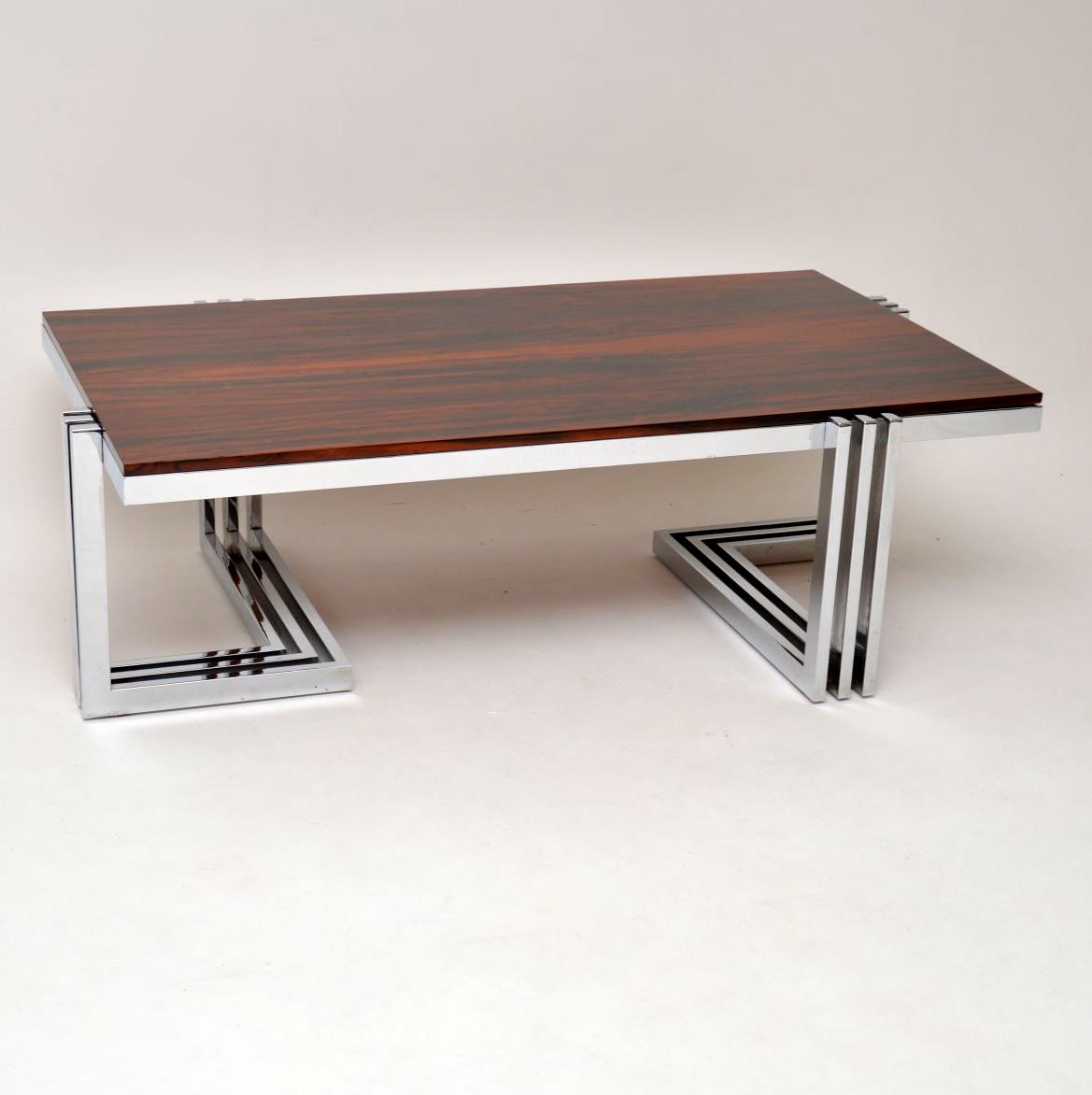 1960s Vintage Rosewood & Chrome Coffee Table (1 of 1)
