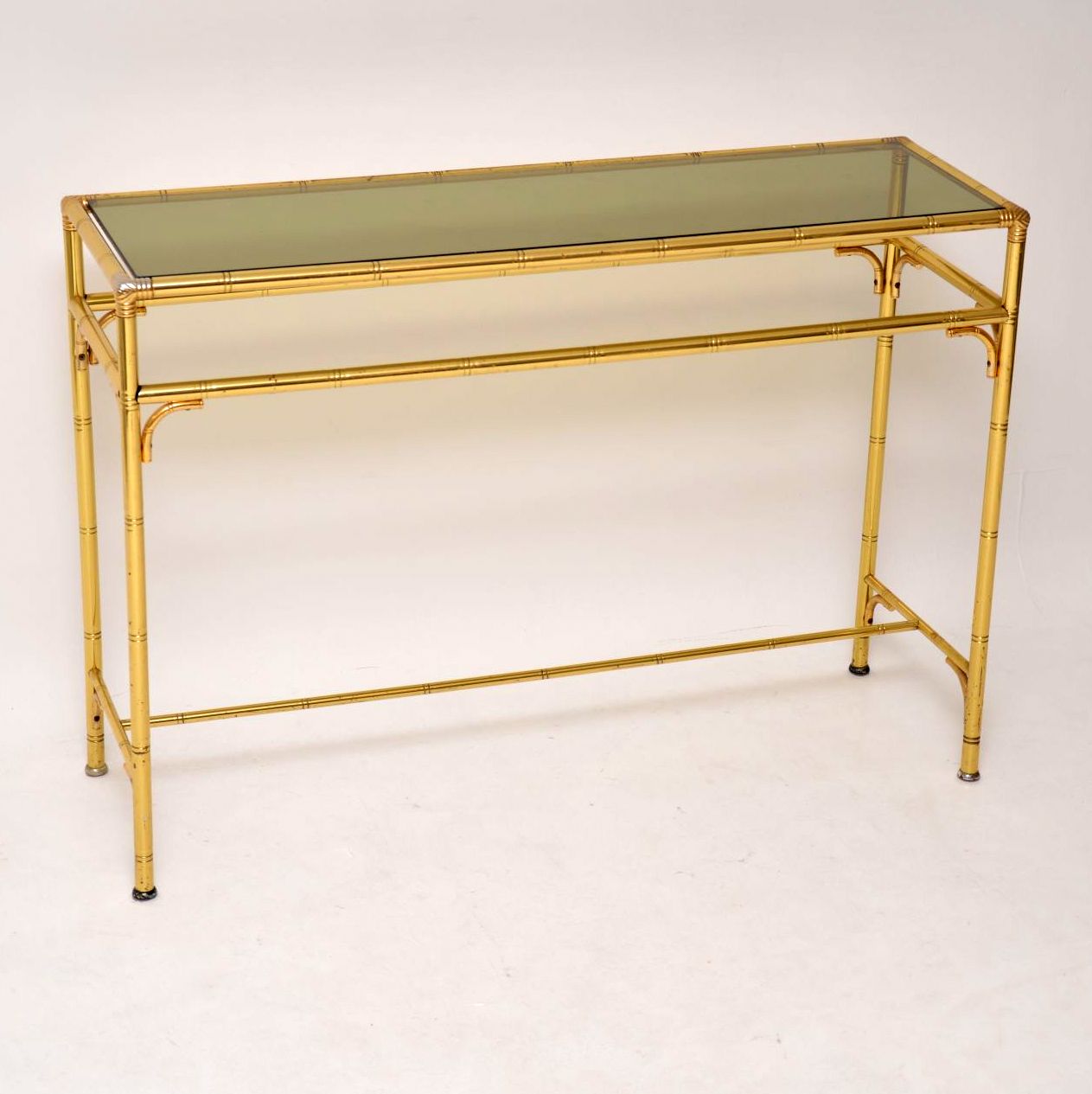 1970s Vintage Brass Console Table (1 of 1)