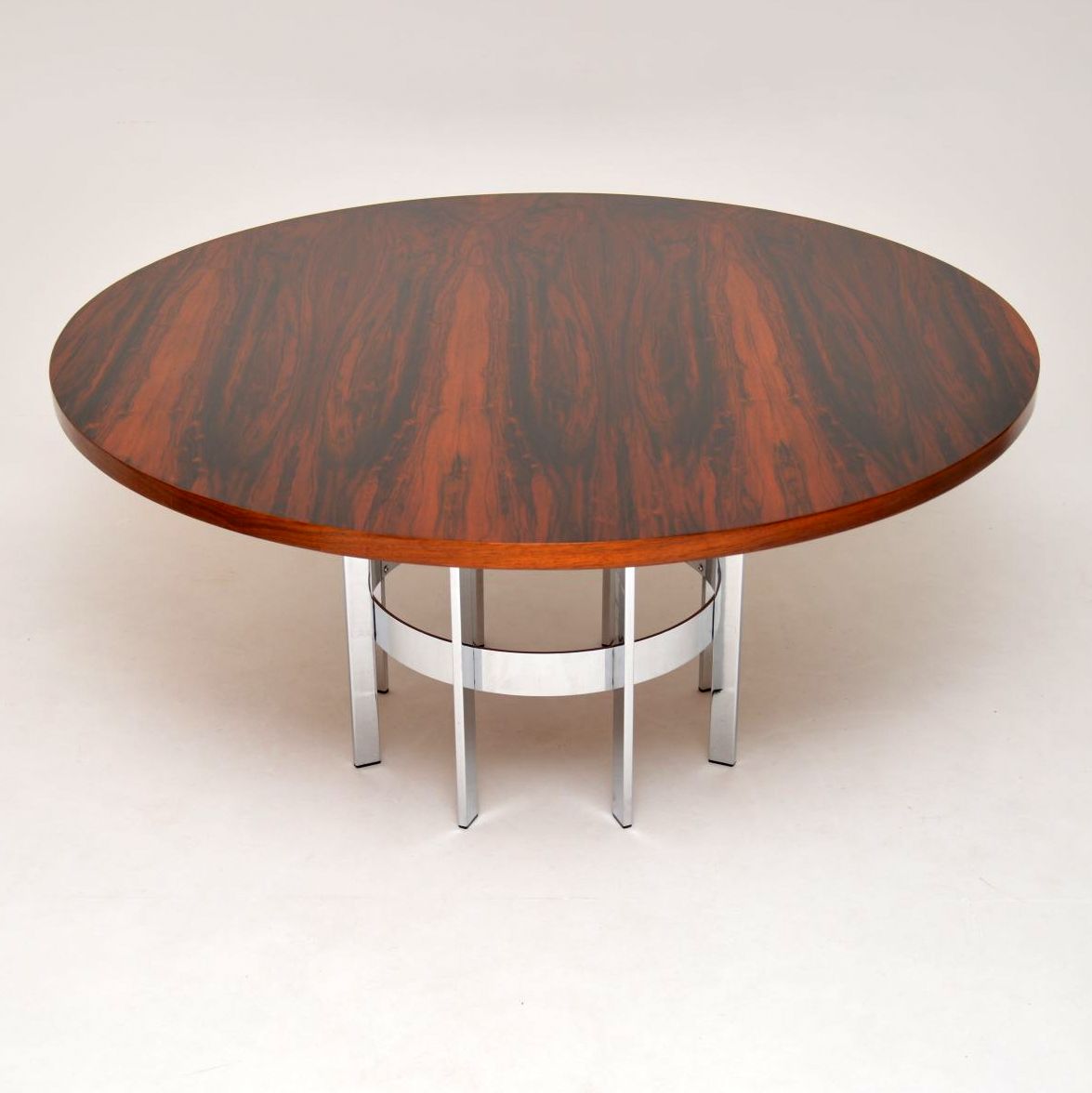 1960s Vintage Rosewood & Chrome Dining Table by Merrow Associates (1 of 1)