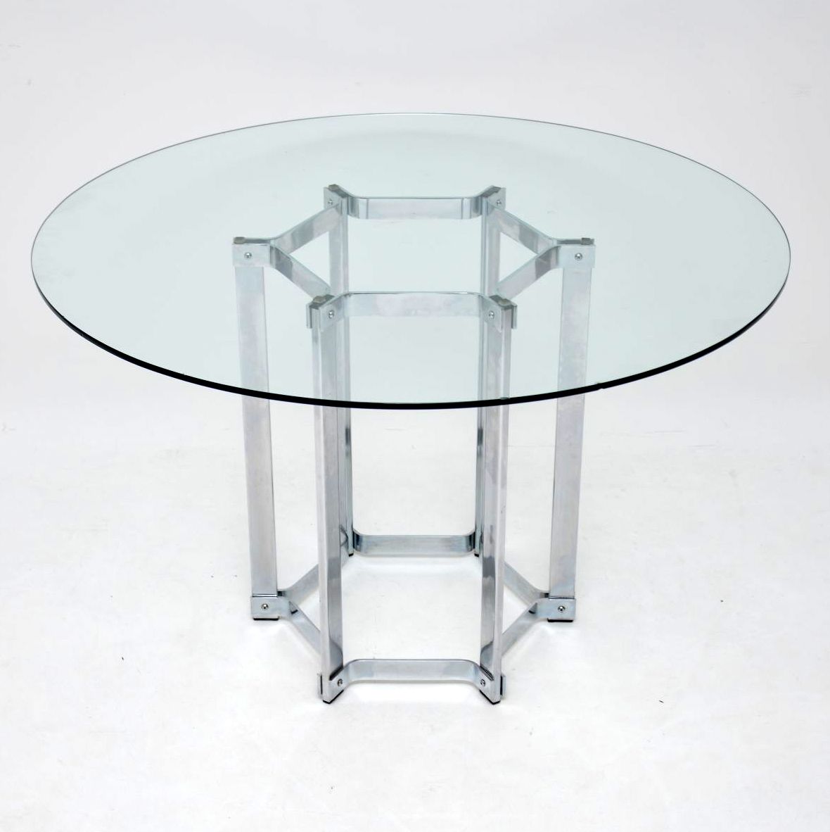 1970s Chrome & Glass Vintage Dining Table by Merrow Associates (1 of 1) 1970s Chrome & Glass Vintage Dining Table by Merrow Associates (1 of 1)