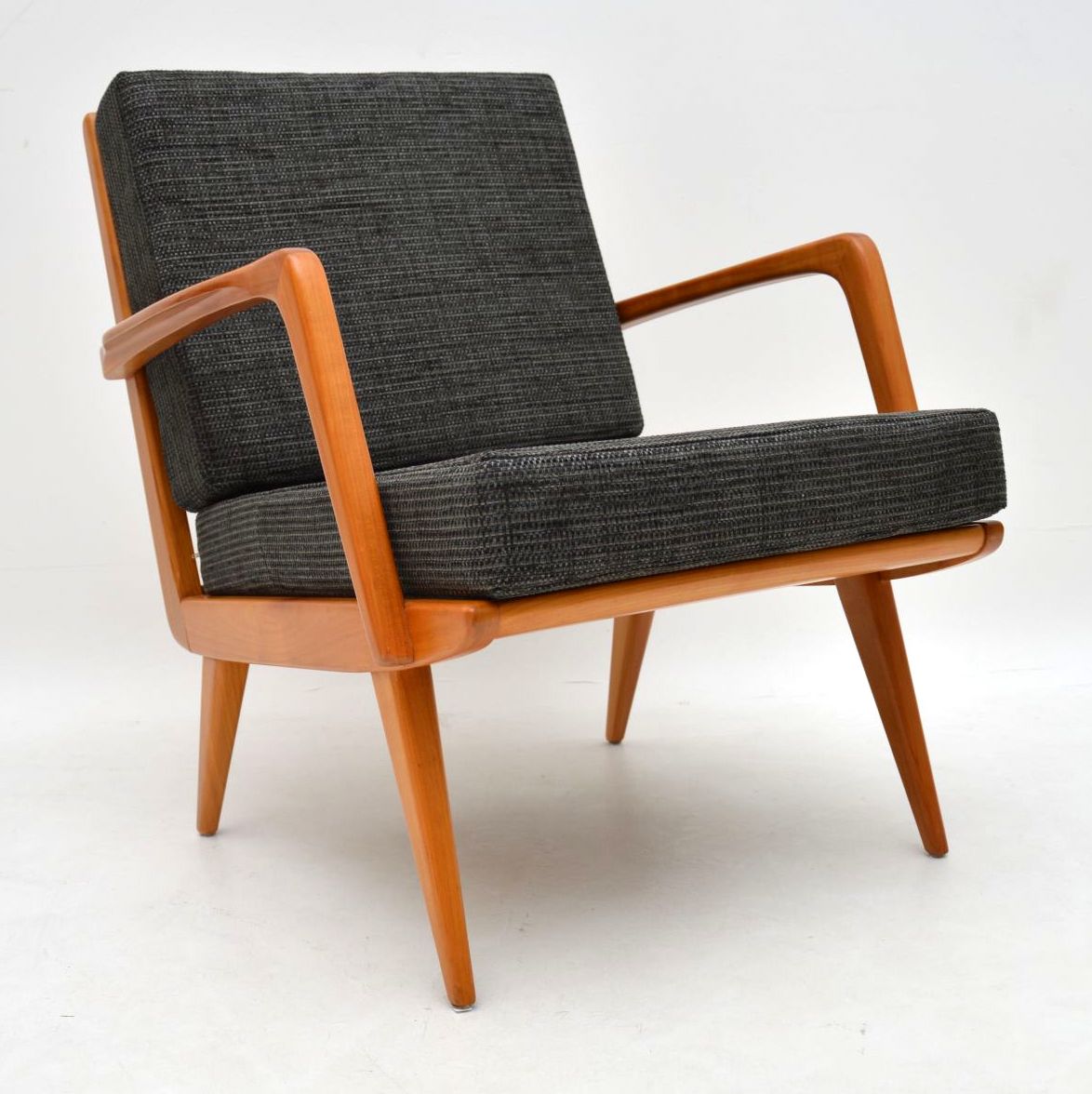 1960s Danish Vintage Cherry Wood Armchair (1 of 1)