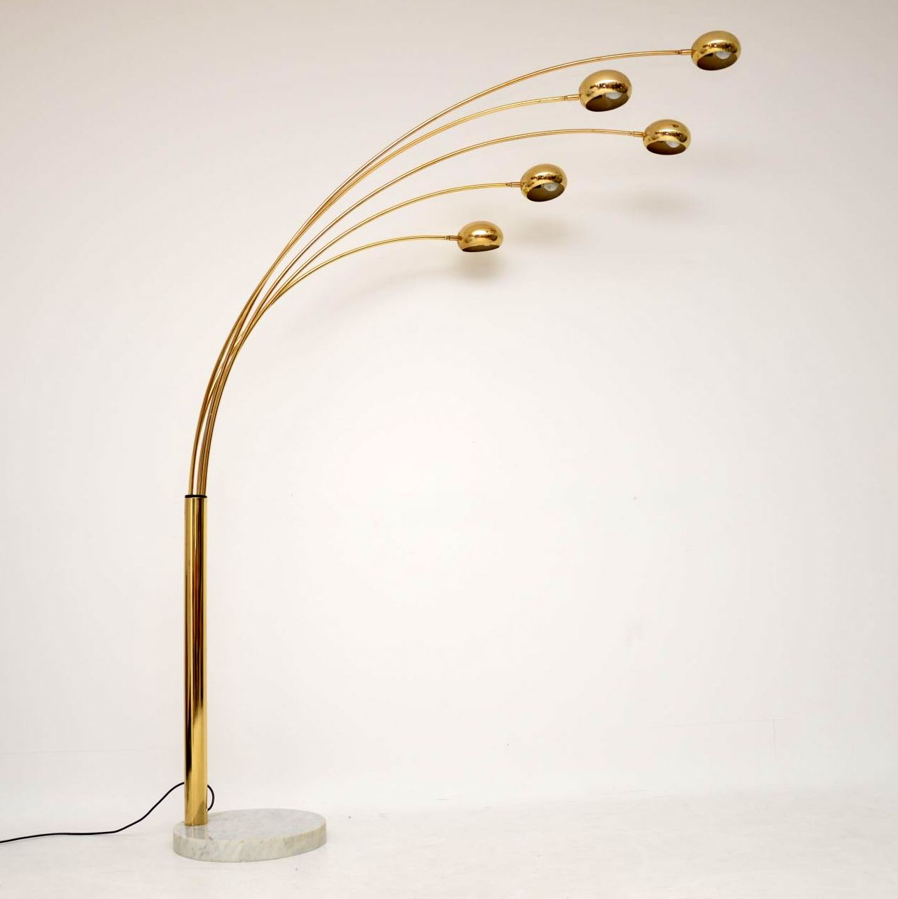 1970s Vintage Italian Brass & Marble Lamp (1 of 1)