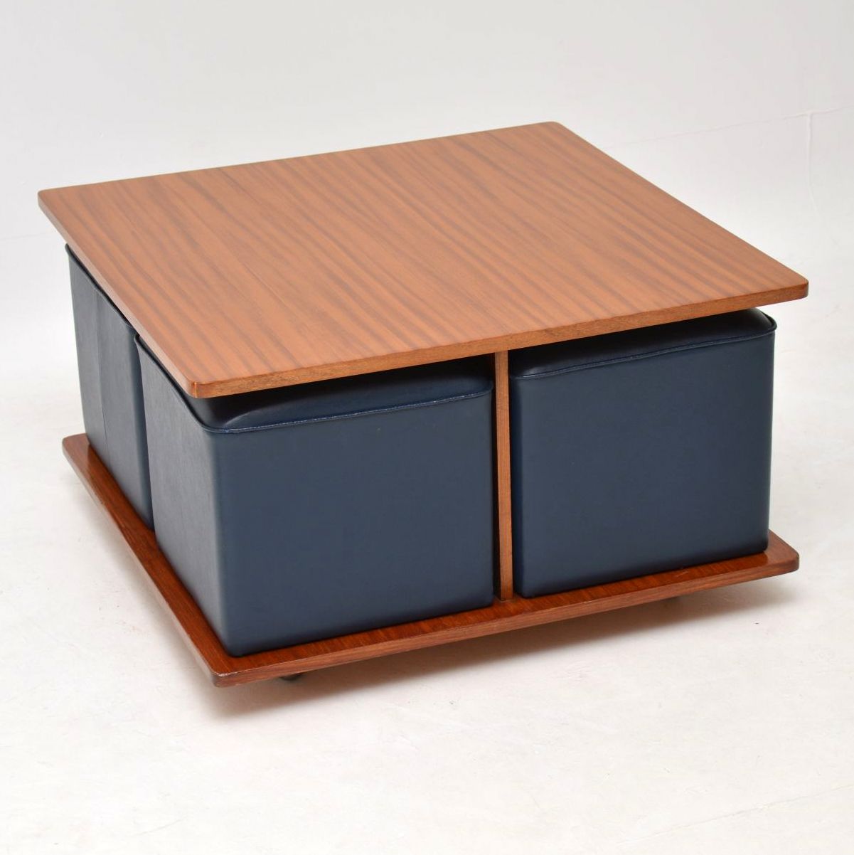 1960s Vintage Teak Coffee Table with Nesting Stools (1 of 1)