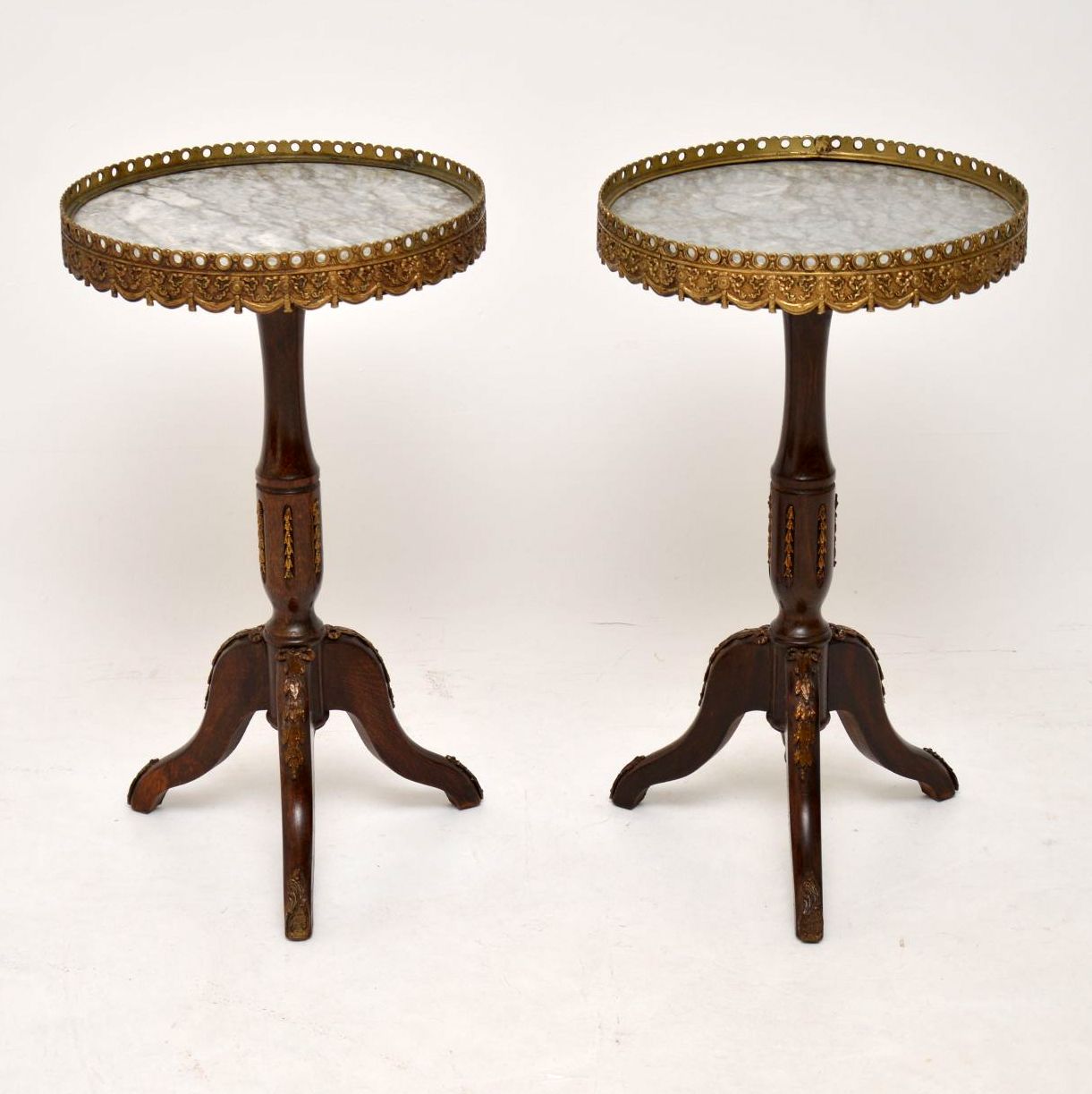 Pair of French Marble Top Wine Tables c.1930 (1 of 1)