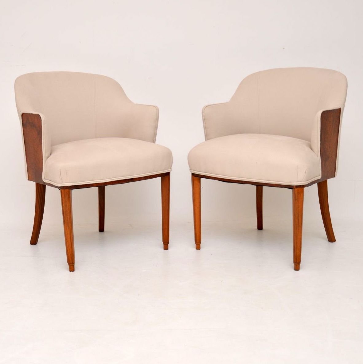 Pair of Art Deco Burr Walnut Armchairs (1 of 1) Pair of Art Deco Burr Walnut Armchairs (1 of 1)
