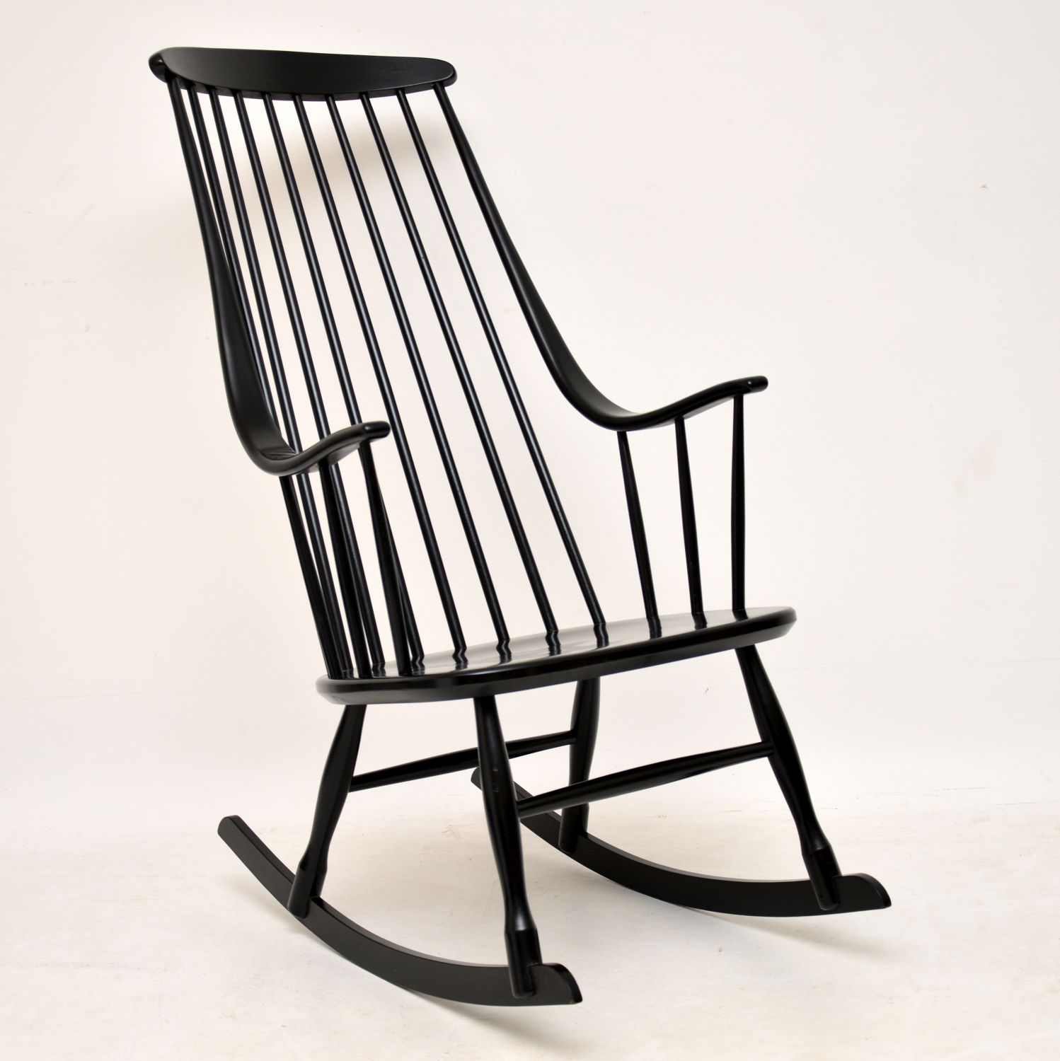 1960s Vintage Ebonised Rocking Chair by Ilmari Tapiovaara (1 of 1)
