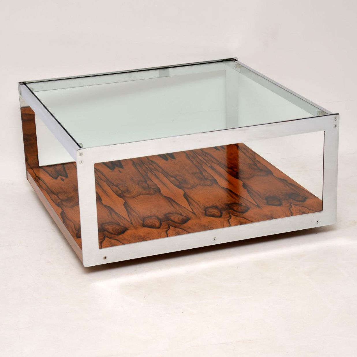 1960s Vintage Rosewood & Chrome Coffee Table by Merrow Associates (1 of 1)