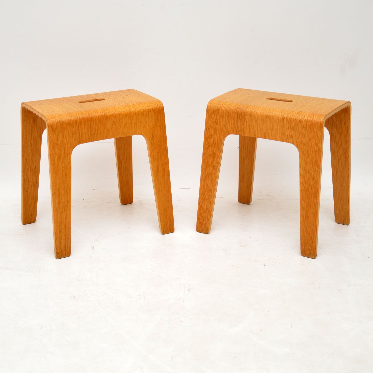 Pair of Swedish Stacking Bentwood Stools by Peter Brandt (1 of 1)