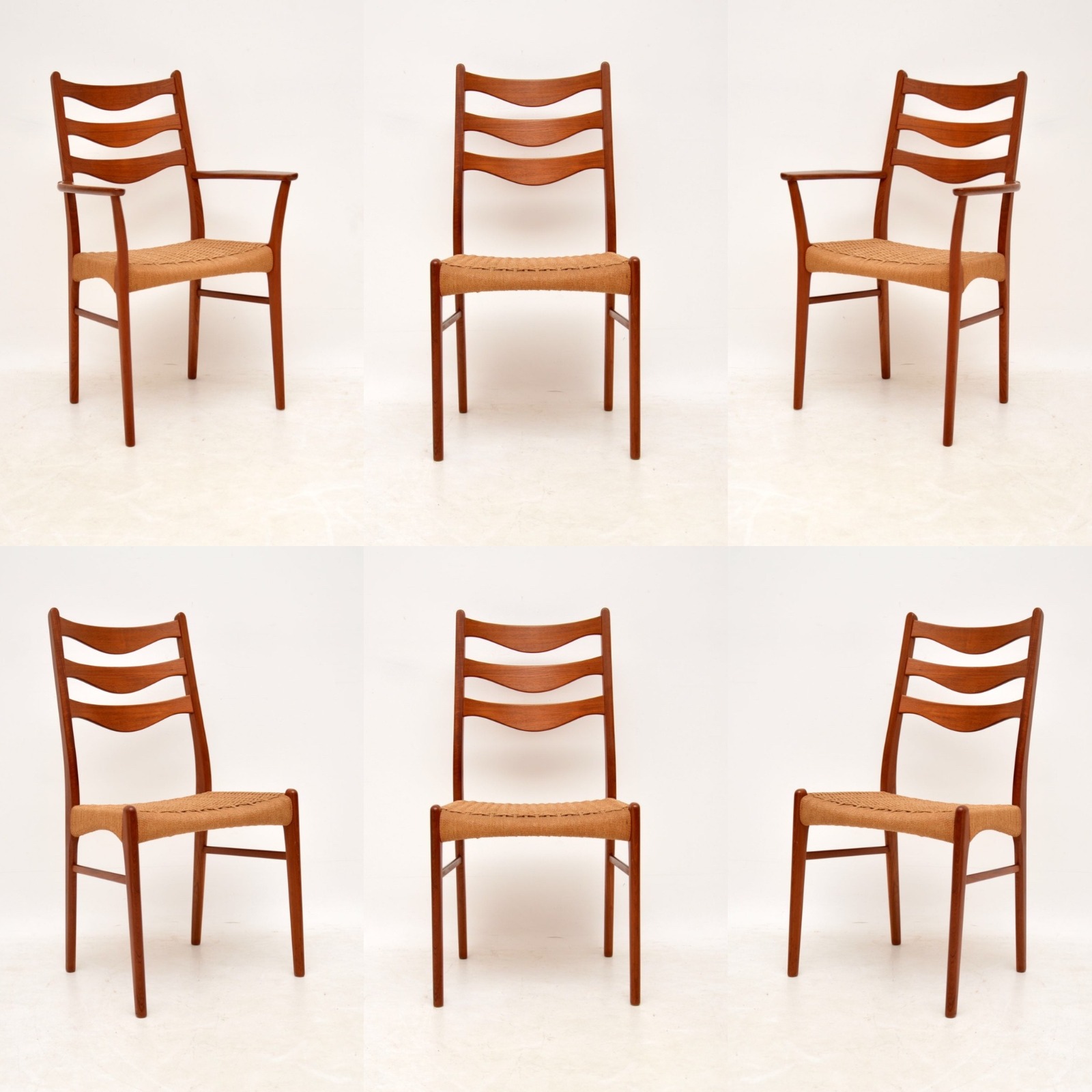 1960s Set of 6 Danish Teak Dining Chairs by Arne Wahl Iversen (1 of 1)