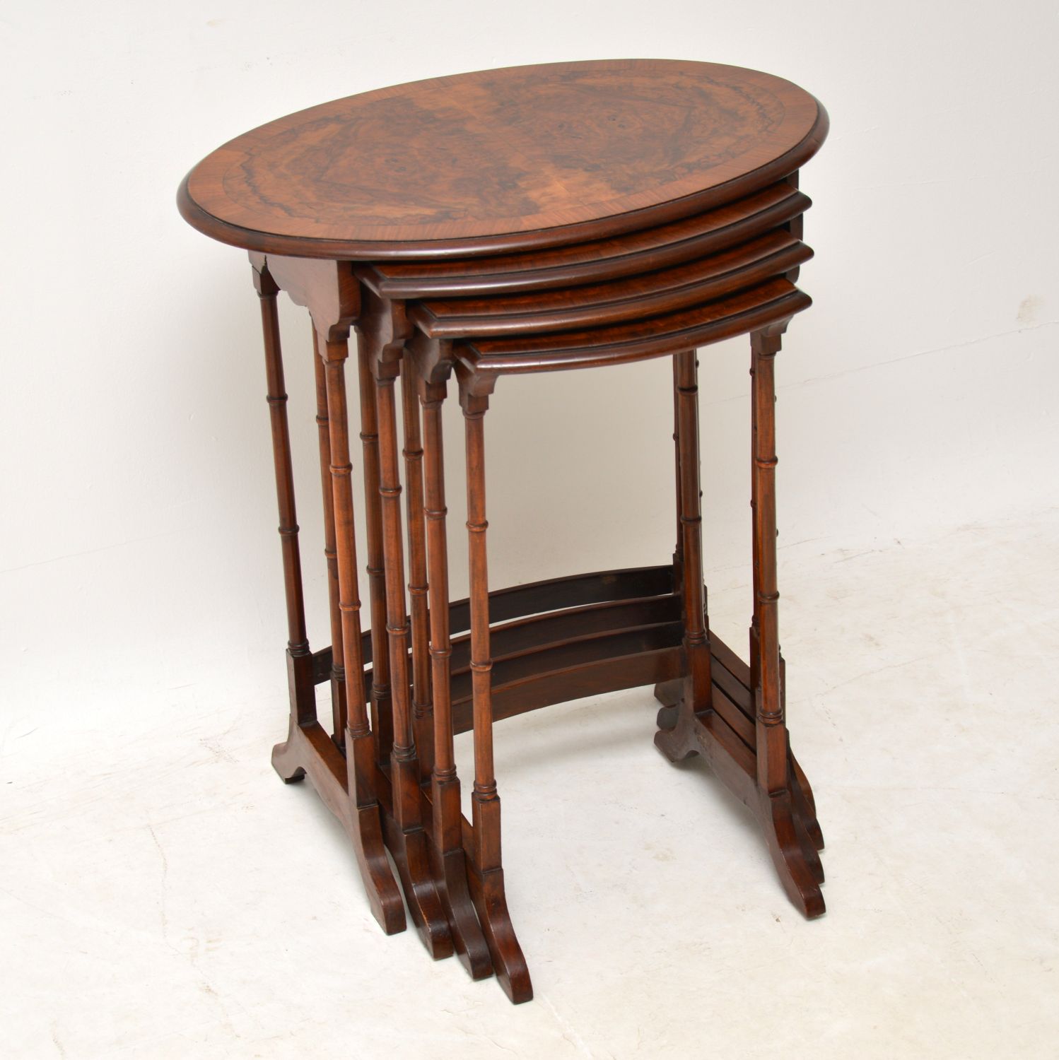 Antique Burr Walnut Nest of Four Tables c.1910 (1 of 12) Antique Burr Walnut Nest of Four Tables c.1910 (1 of 12)