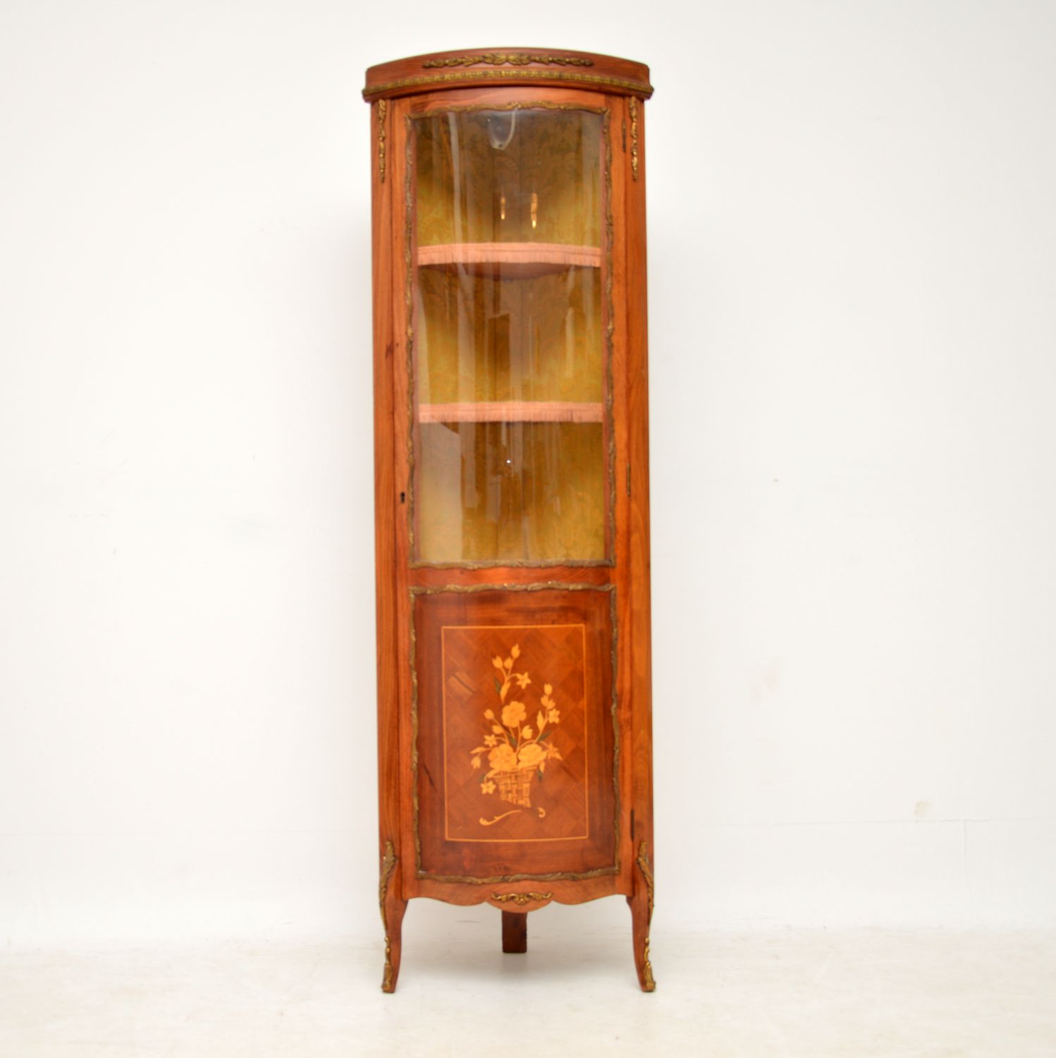 Antique French Inlaid Marquetry Corner Cabinet (1 of 12)