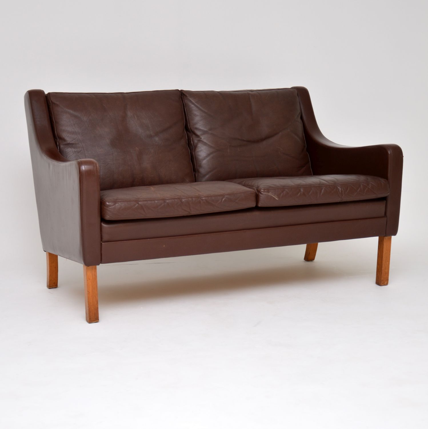 1960s Danish Vintage Leather Two Seat Sofa (1 of 1)