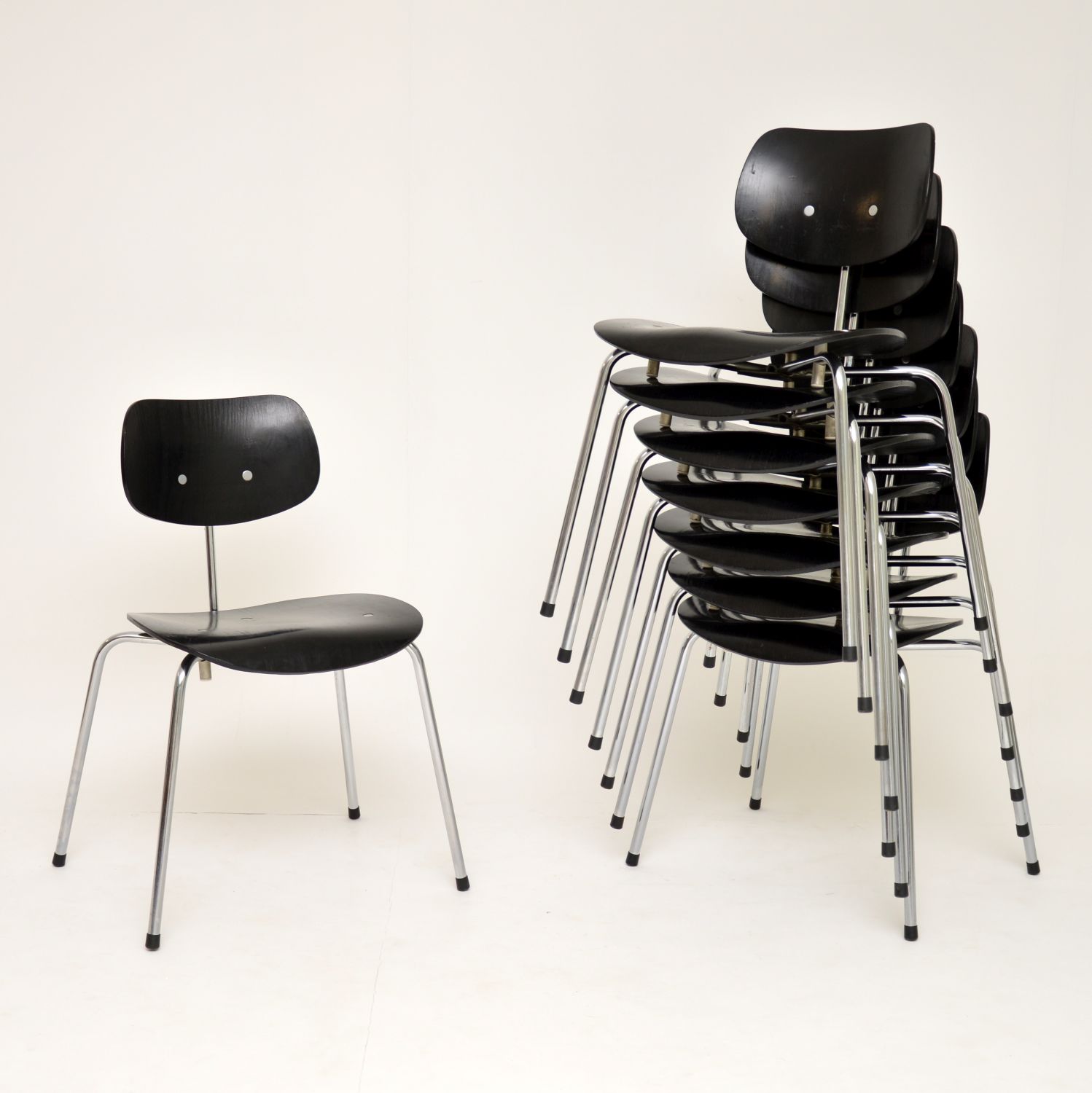 1960s Set of 8 Vintage Dining Chairs by Egon Eiermann (1 of 14)