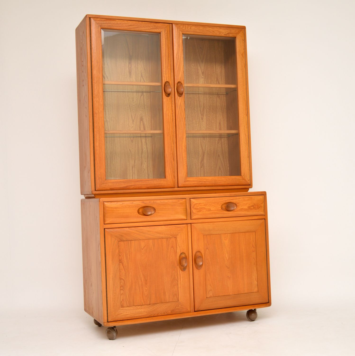 Vintage Solid Elm Bookcase / Cabinet by Ercol (1 of 12)