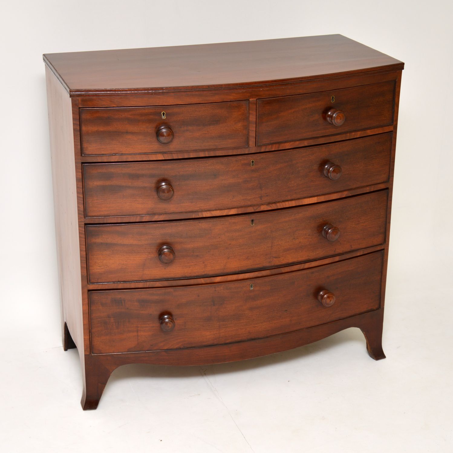 Antique Georgian Mahogany Chest of Drawers (1 of 10)