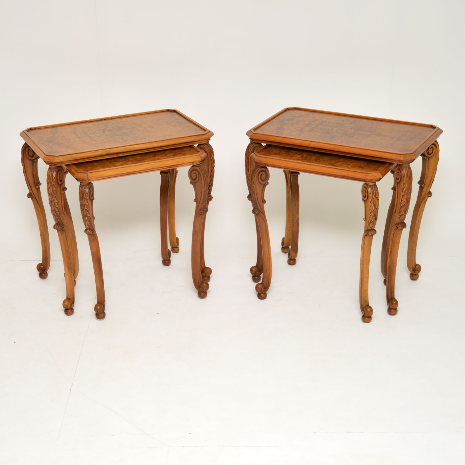 Pair of Antique Burr Walnut Nesting Side Tables (1 of 9) Pair of Antique Burr Walnut Nesting Side Tables (1 of 9)