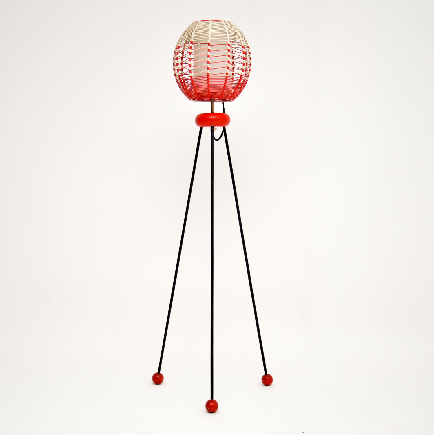1950s Vintage Tripod Floor Lamp (1 of 9)
