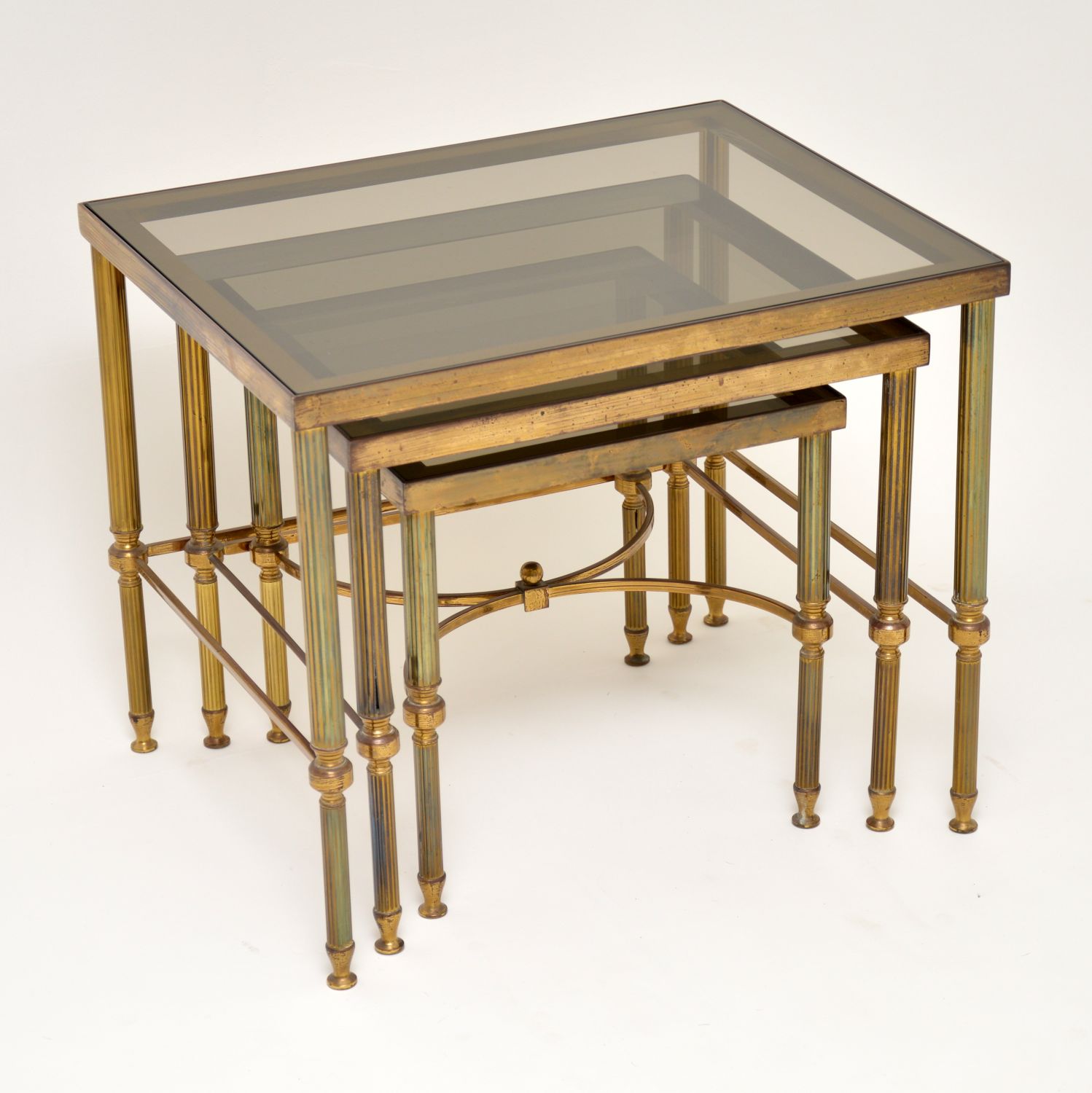 1950s Vintage French Brass Nest of Tables (1 of 1)