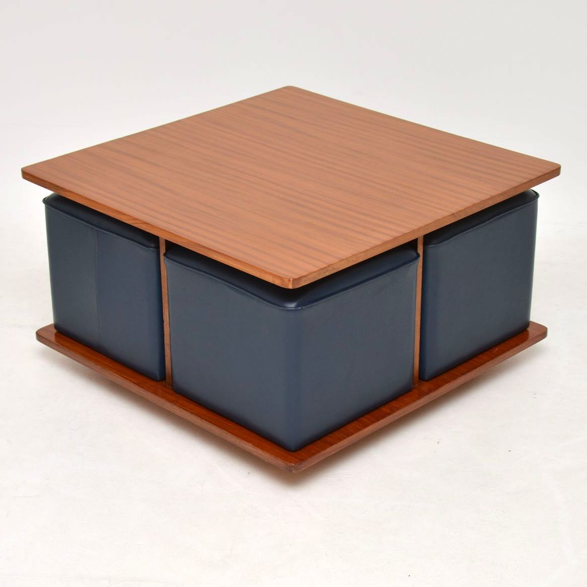 1960s Vintage Teak Coffee Table with Nesting Stools (1 of 12)