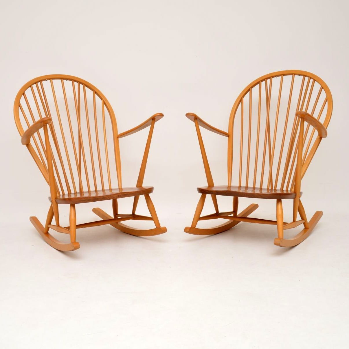 1960s Pair of Solid Elm Rocking Armchairs by Ercol (1 of 12)