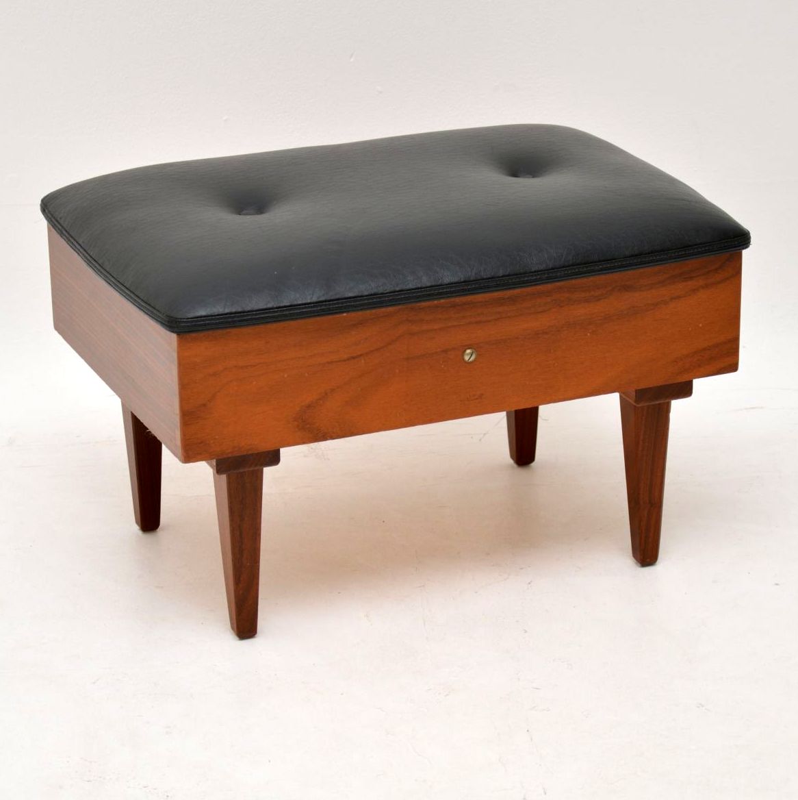 1960s Vintage Teak Foot Stool / Sewing Box (1 of 11)
