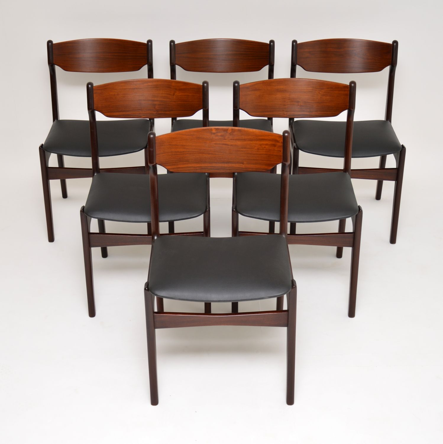 1960s Set of 6 Danish Rosewood & Afromosia Dining Chairs (1 of 14)