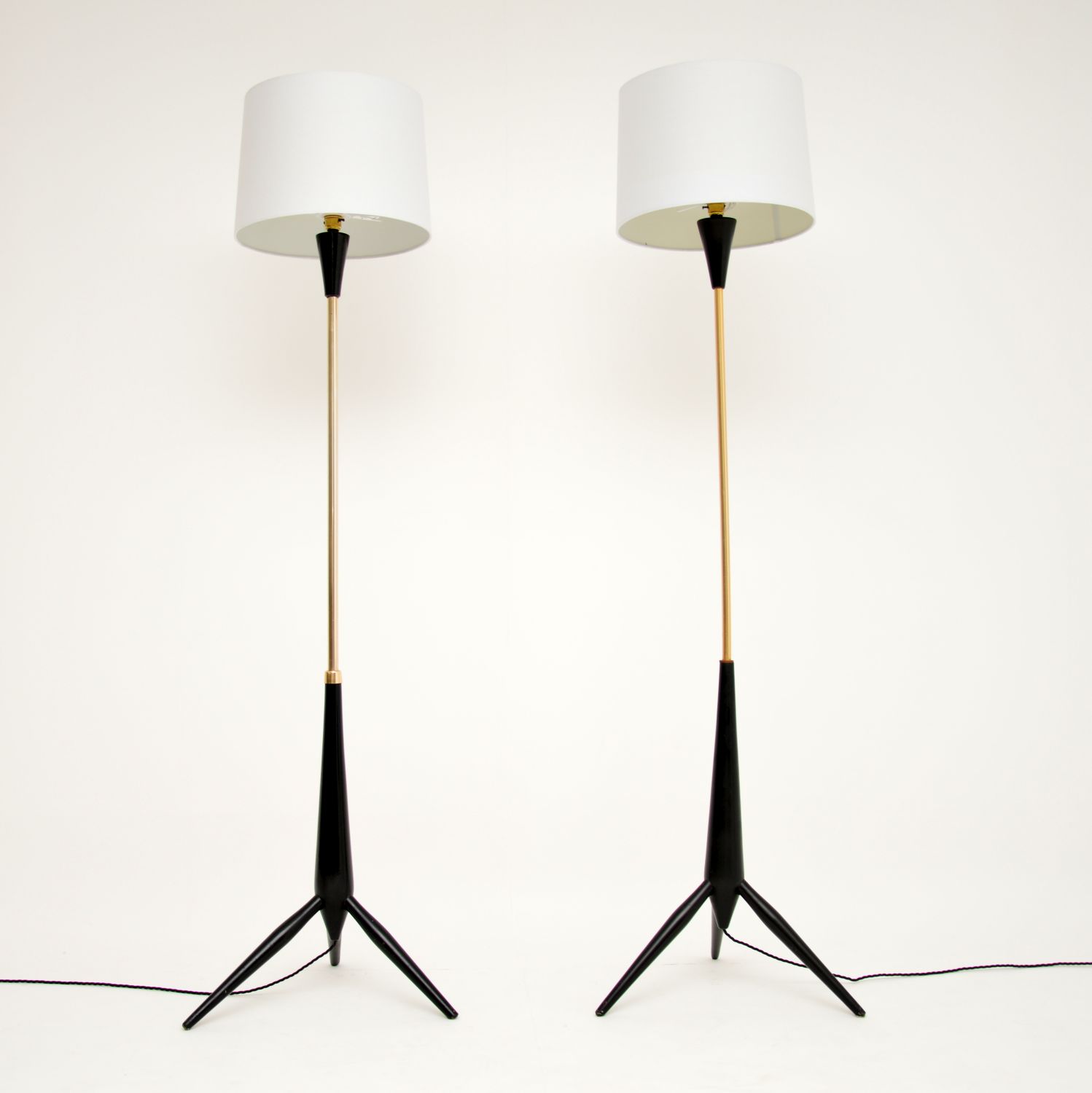 1960’S Pair of Retro Tripod Floor Lamps (1 of 9)