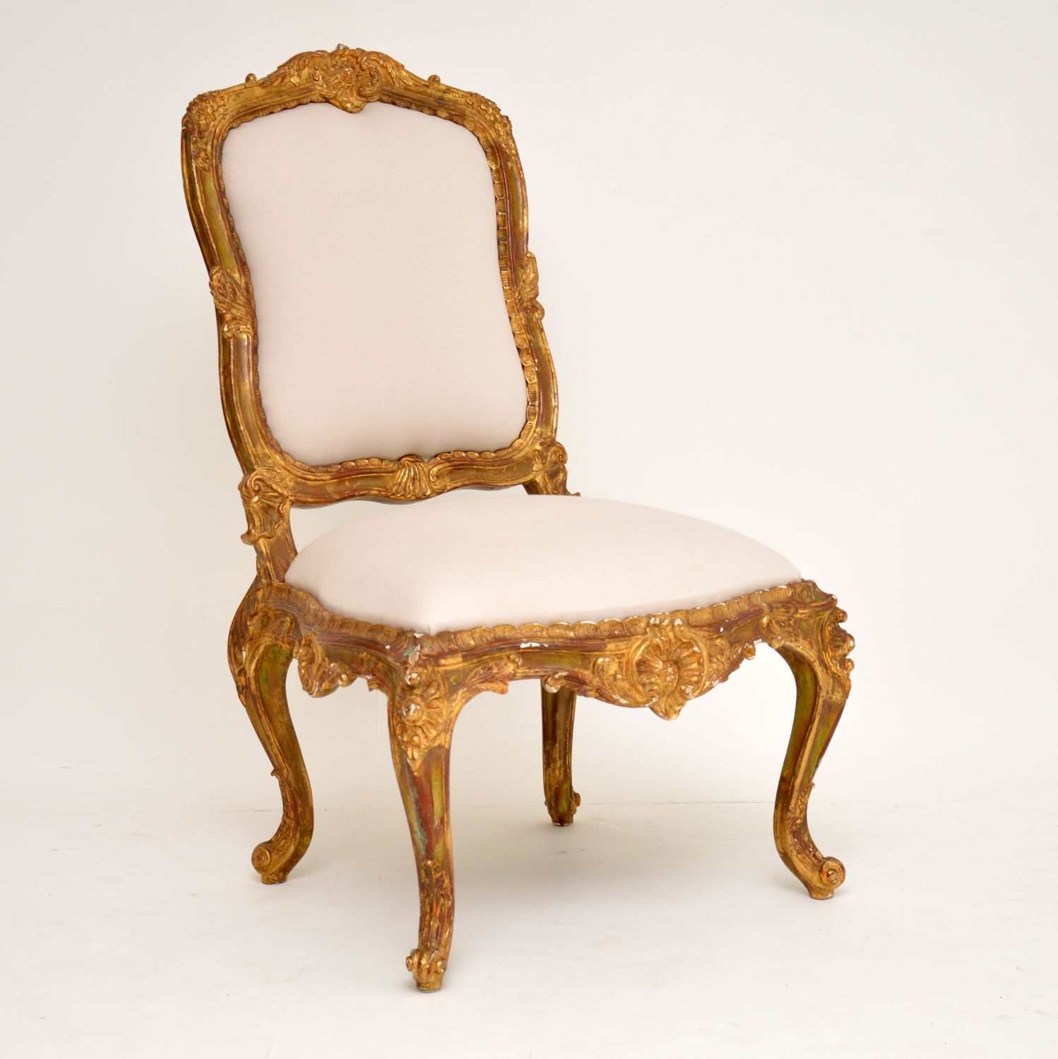 Antique Italian Style Giltwood Side Chair (1 of 12) Antique Italian Style Giltwood Side Chair (1 of 12)