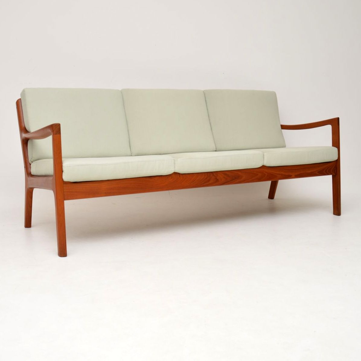 1960s Danish Teak Vintage 3 Seat Sofa by Ole Wanscher (1 of 11)
