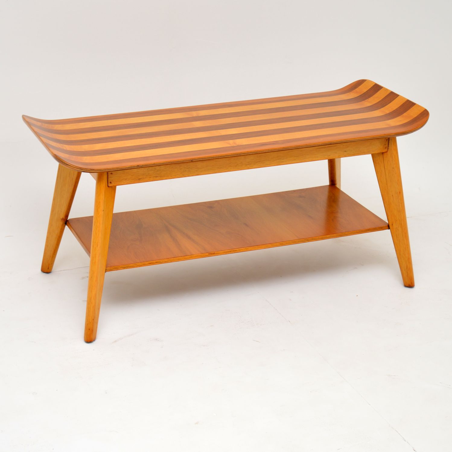 1950s Vintage Satinwood & Walnut Coffee Table (1 of 9)
