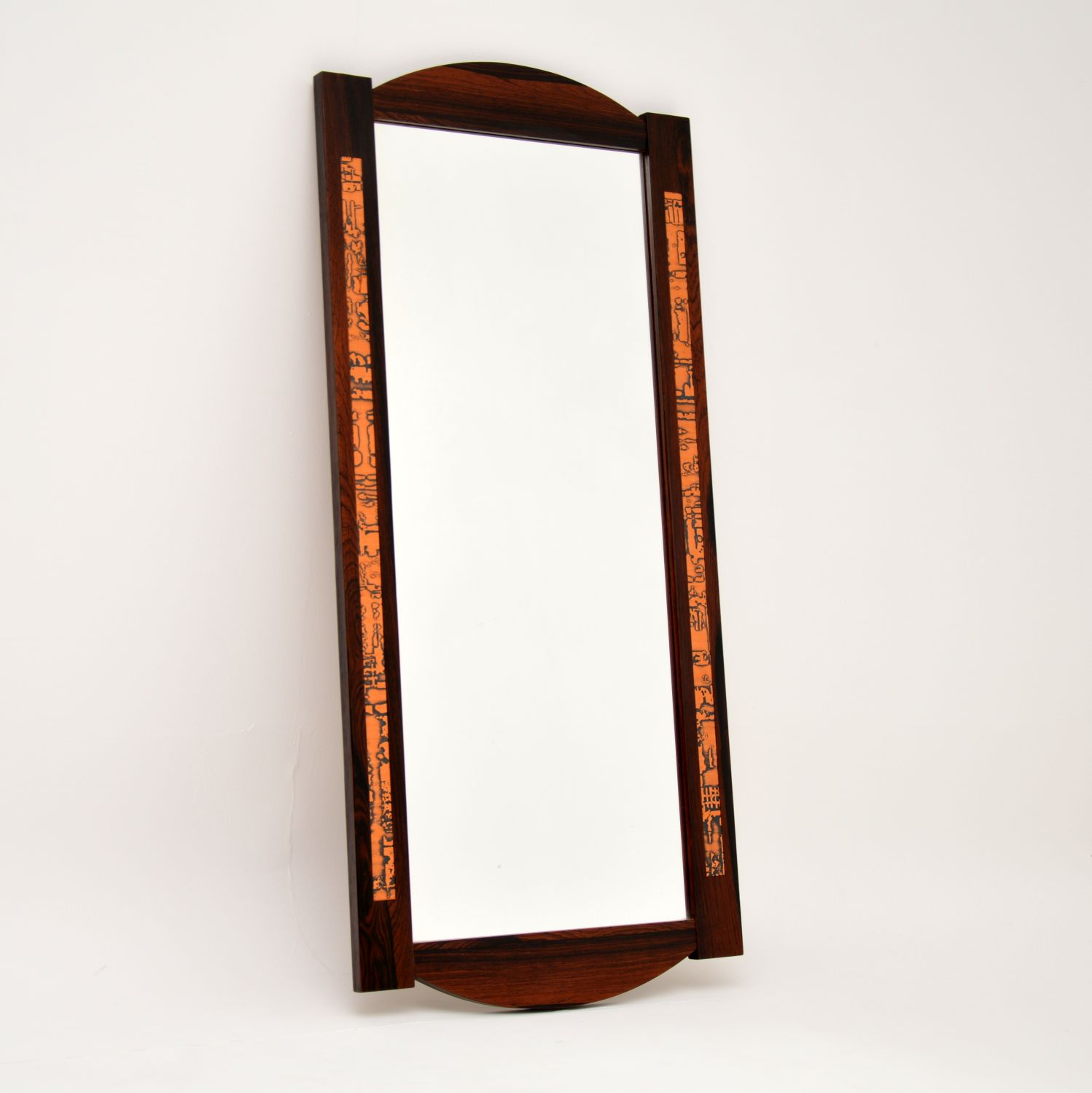 1960s Danish Vintage Rosewood & Copper Mirror (1 of 10) 1960s Danish Vintage Rosewood & Copper Mirror (1 of 10)