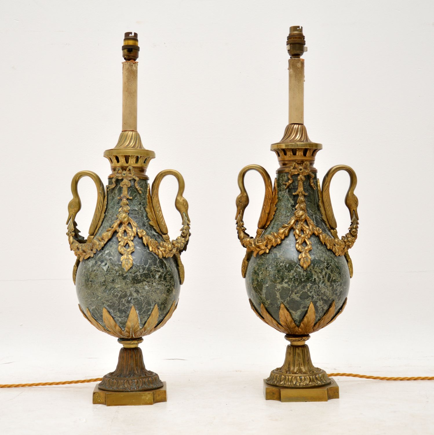 Pair of Antique French Marble & Gilt Metal Table Lamps (1 of 11) Pair of Antique French Marble & Gilt Metal Table Lamps (1 of 11)