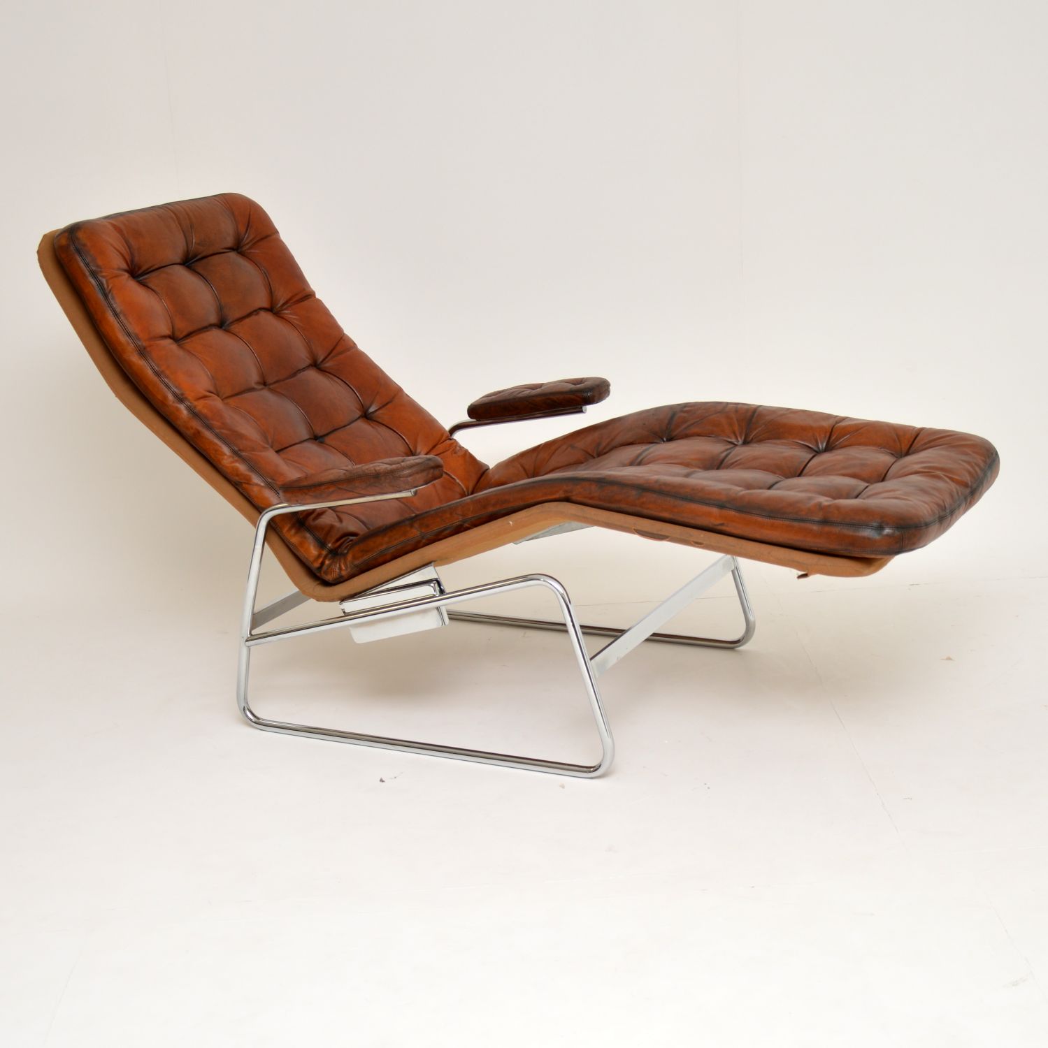 1970s Swedish Leather Chaise by Sam Larsson for Dux (1 of 12)