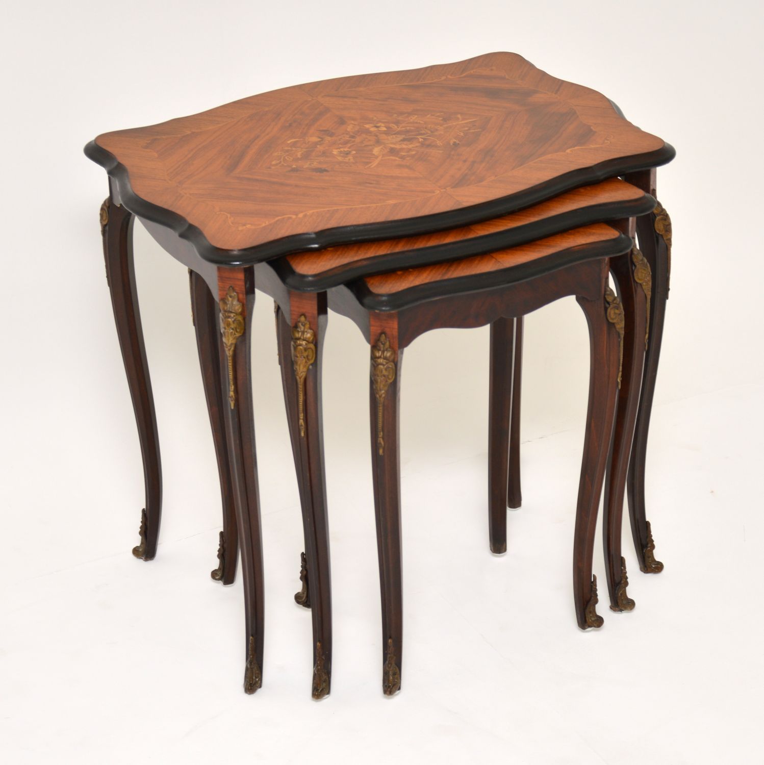 French Inlaid Rosewood Nest of Table c.1930 (1 of 10) French Inlaid Rosewood Nest of Table c.1930 (1 of 10)