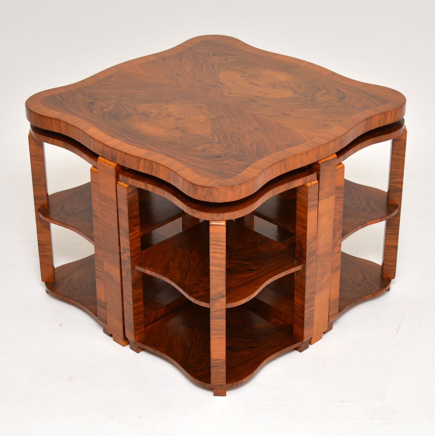 1920s Art Deco Walnut Nesting Coffee Table (1 of 10) 1920s Art Deco Walnut Nesting Coffee Table (1 of 10)