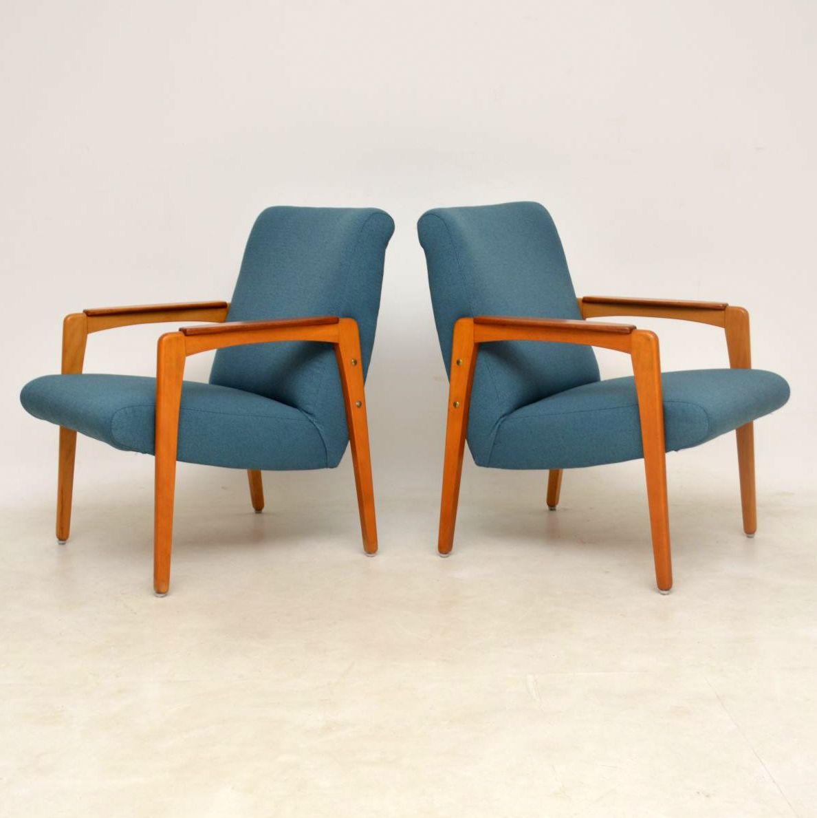 1950s Pair of Swedish Teak Vintage Armchairs (1 of 13) 1950s Pair of Swedish Teak Vintage Armchairs (1 of 13)