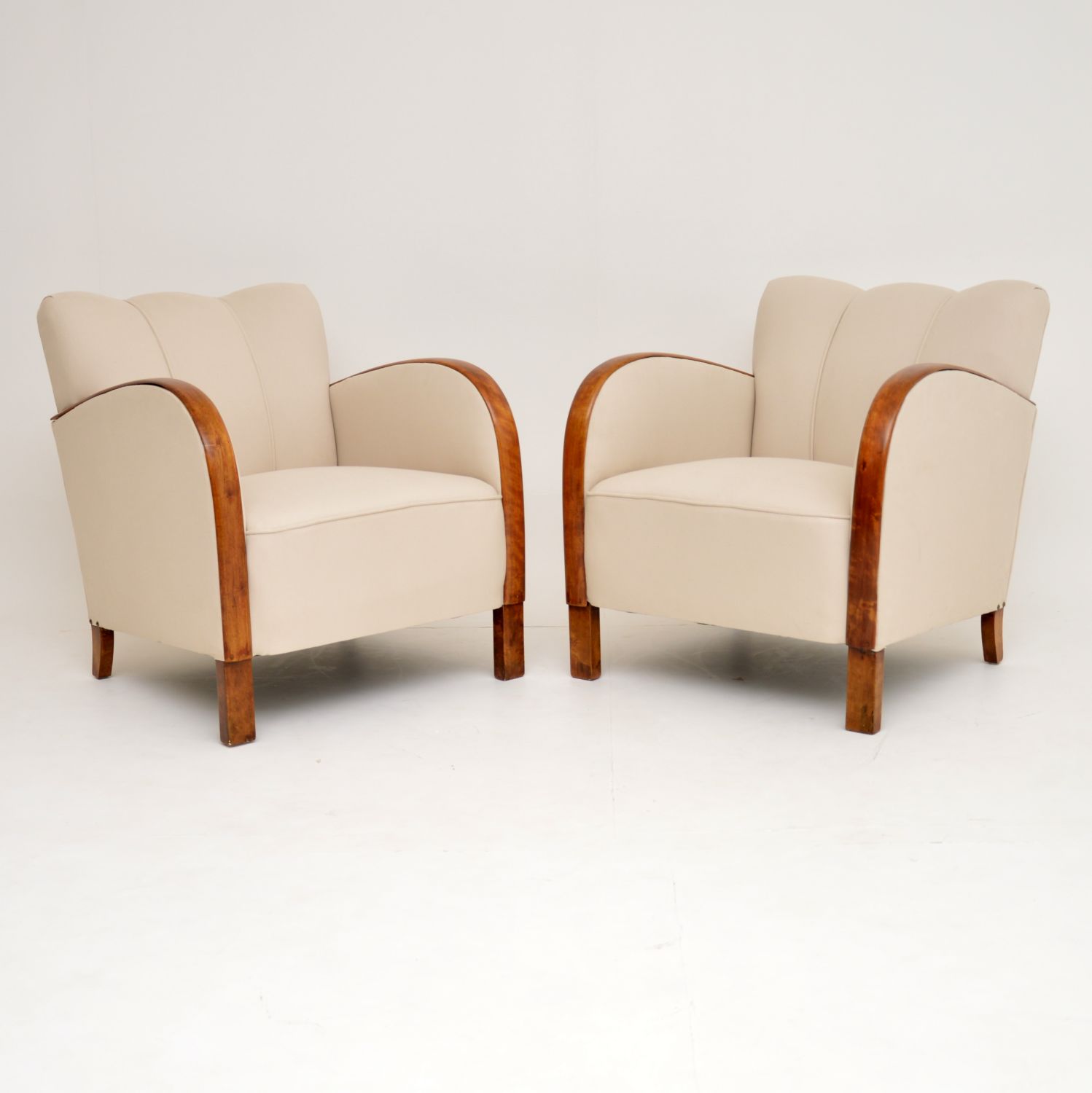Pair of Swedish Art Deco Satin Birch Armchairs (1 of 1) Pair of Swedish Art Deco Satin Birch Armchairs (1 of 1)