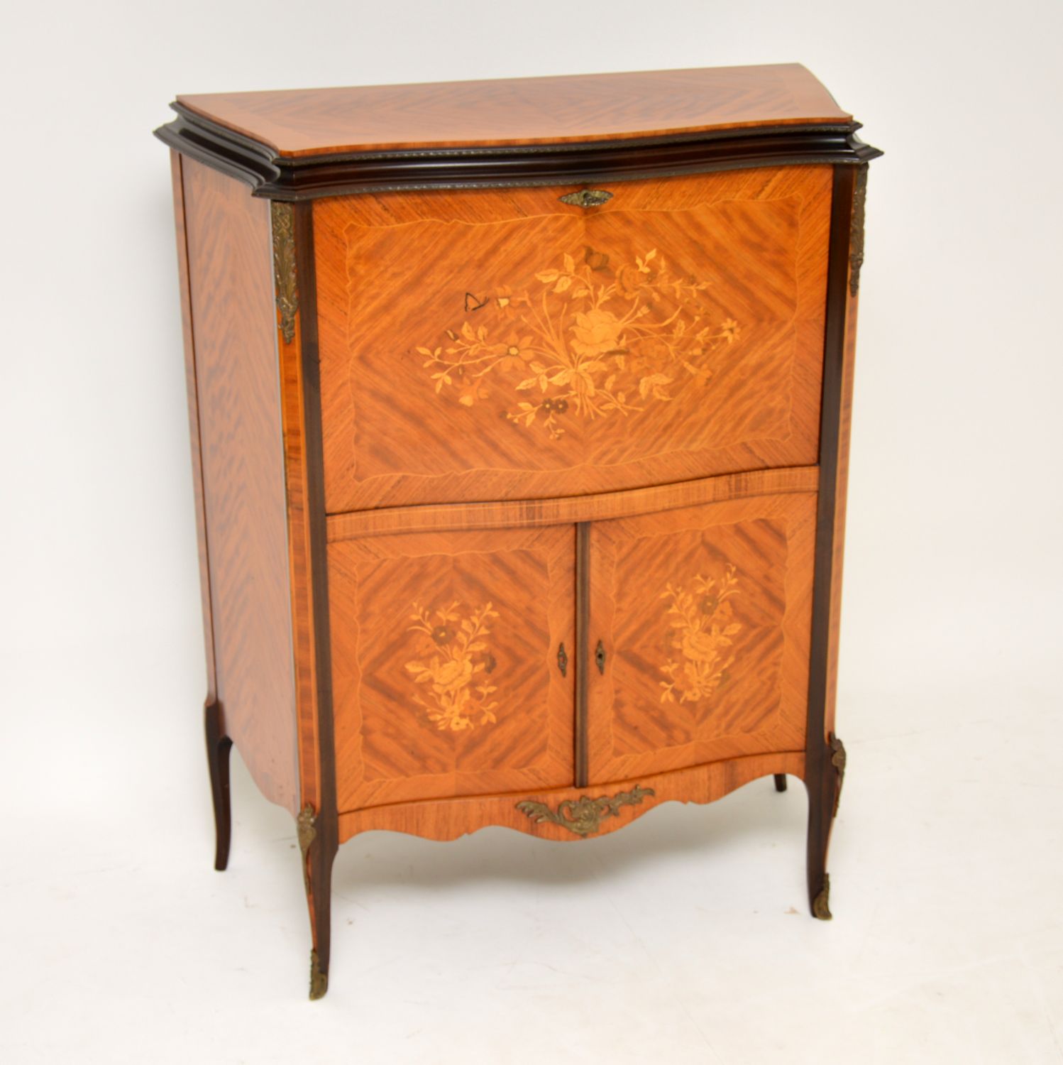 Antique French Inlaid Marquetry Drinks Cabinet (1 of 10)