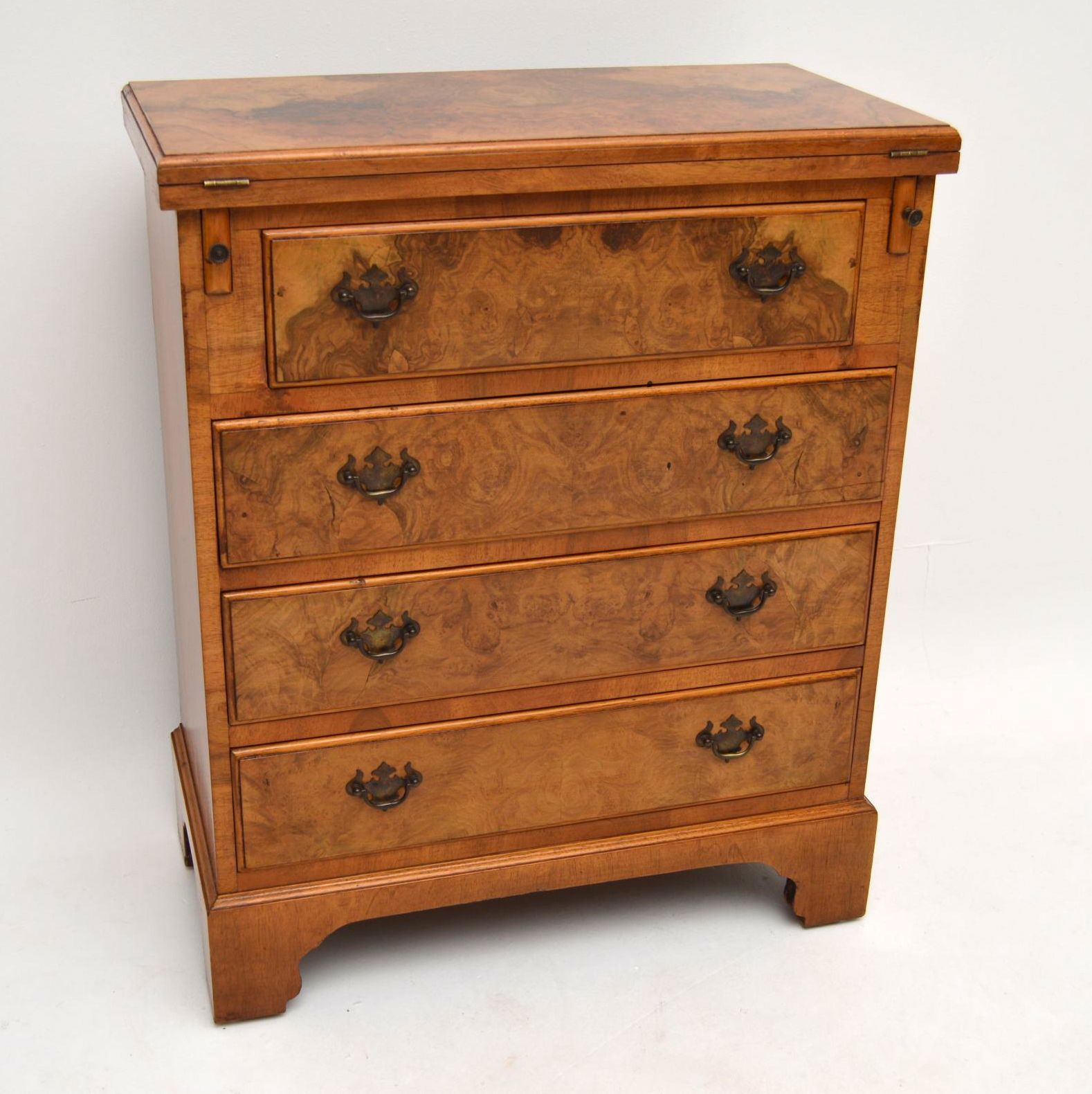 Burr Walnut Bachelors Chest of Drawers c.1930 (1 of 1)