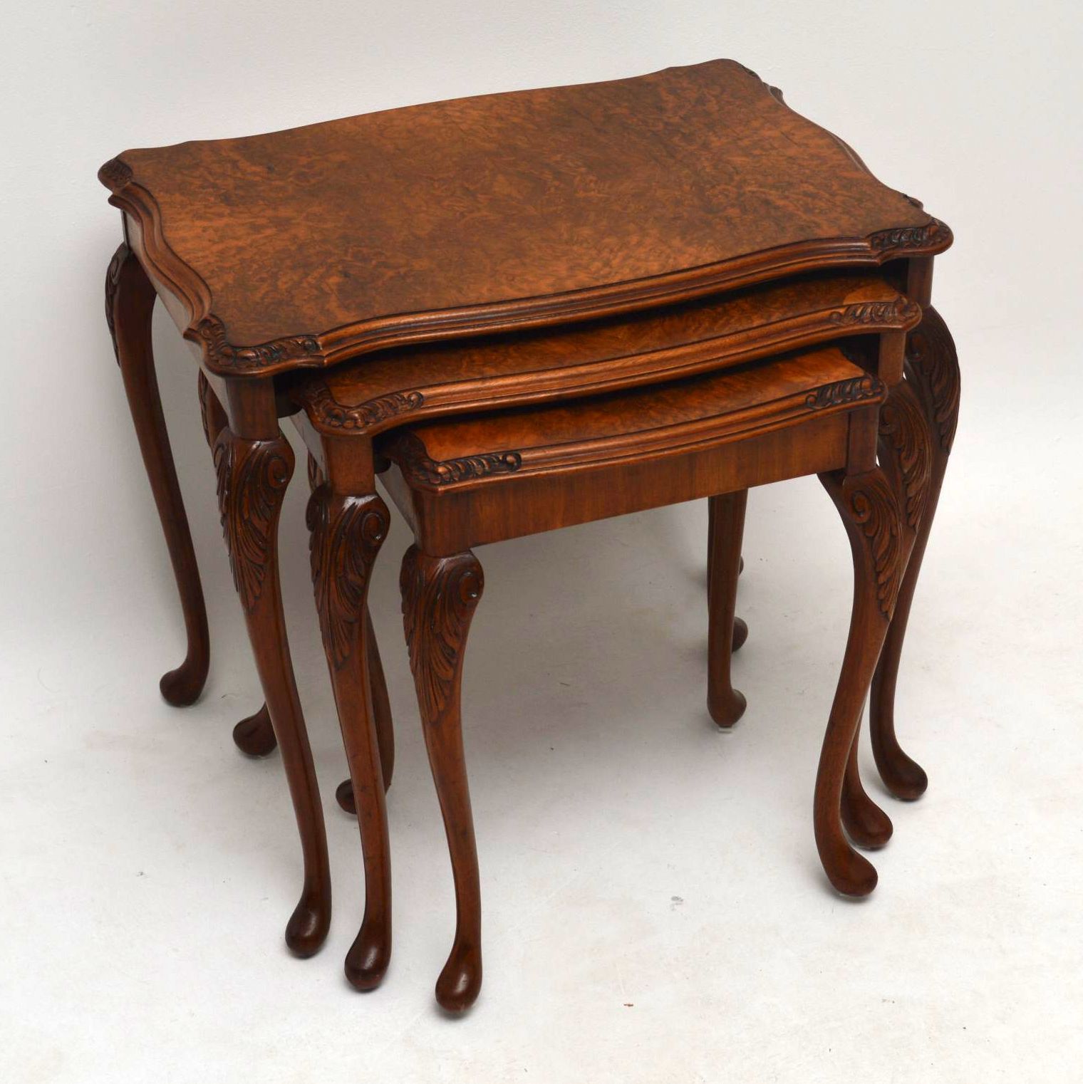 Burr Walnut Nest of Tables (1 of 1) Burr Walnut Nest of Tables (1 of 1)