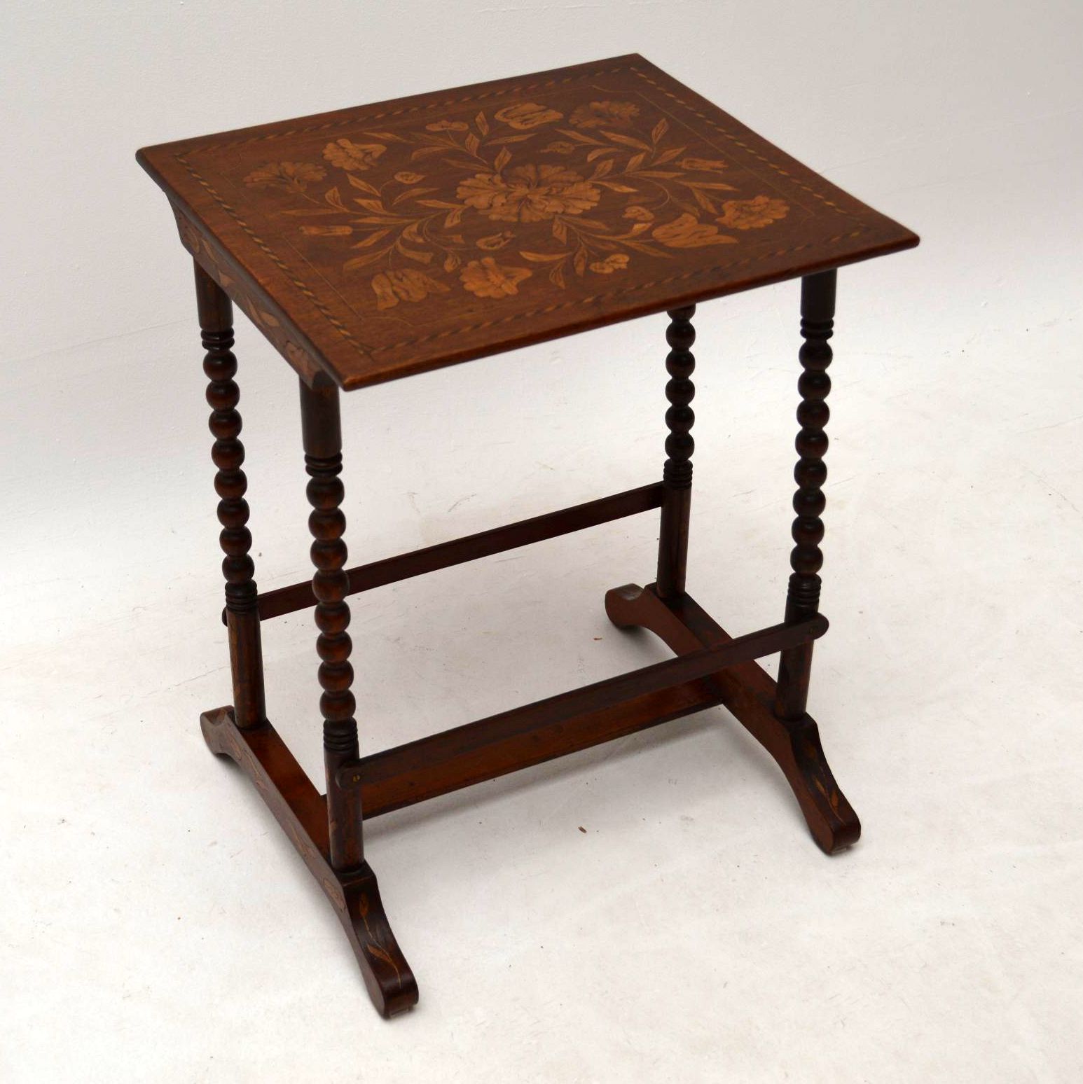 Antique Victorian Dutch Marquetry Mahogany Side Table (1 of 1) Antique Victorian Dutch Marquetry Mahogany Side Table (1 of 1)