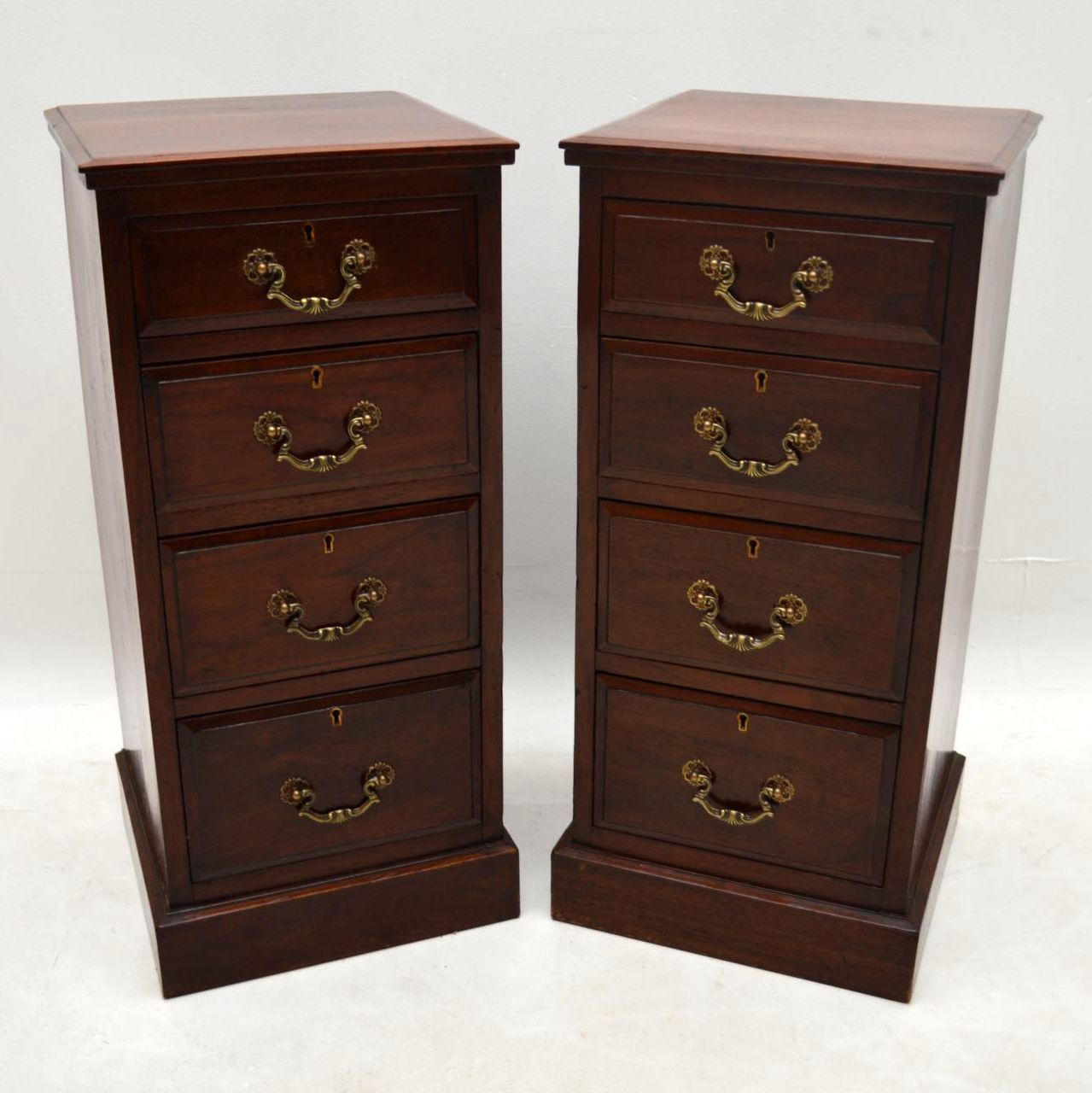 Pair of Antique Solid Walnut Bedside Chests (1 of 1) Pair of Antique Solid Walnut Bedside Chests (1 of 1)