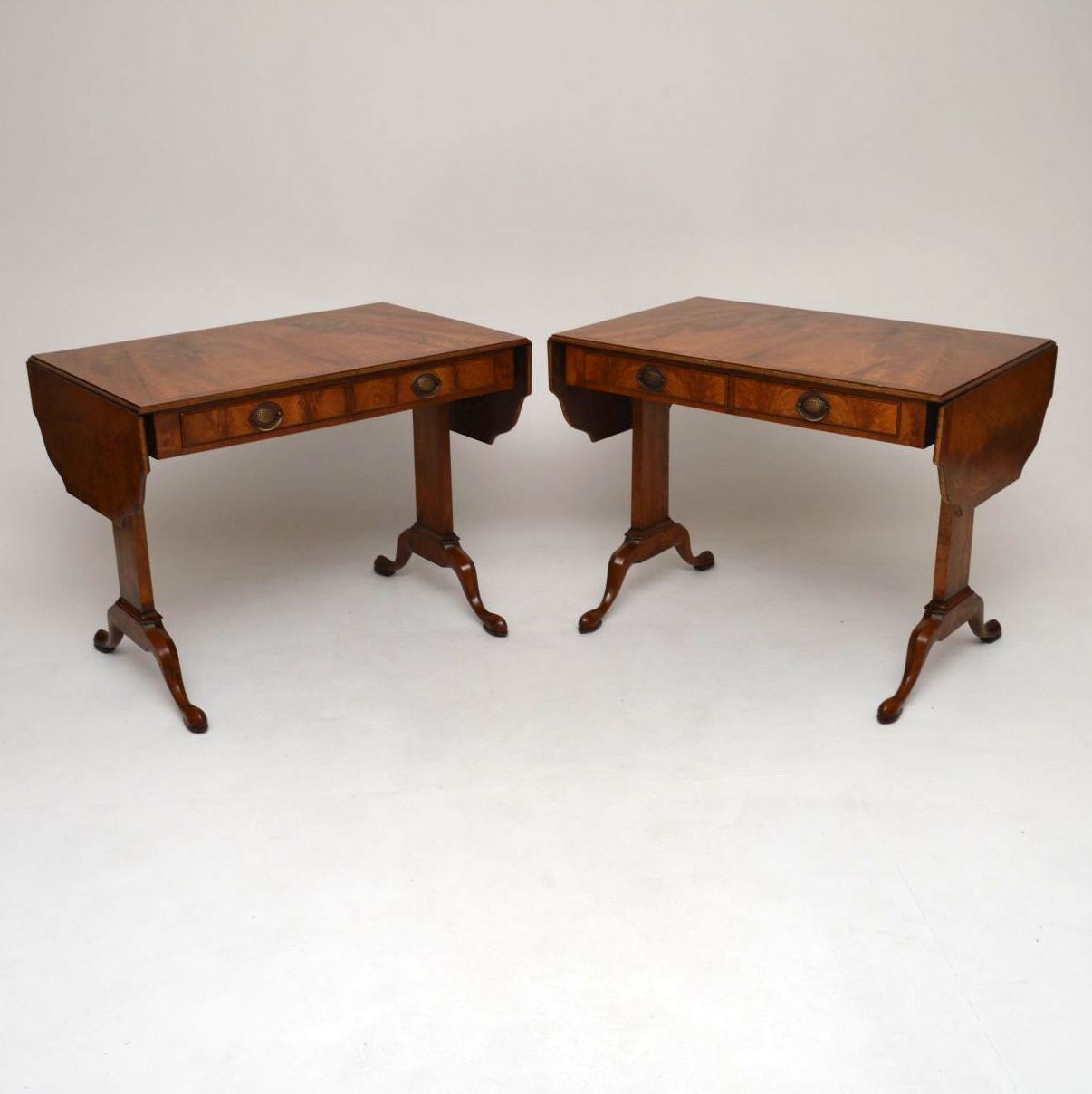 Pair of Antique Burr Walnut Sofa Tables (1 of 1) Pair of Antique Burr Walnut Sofa Tables (1 of 1)