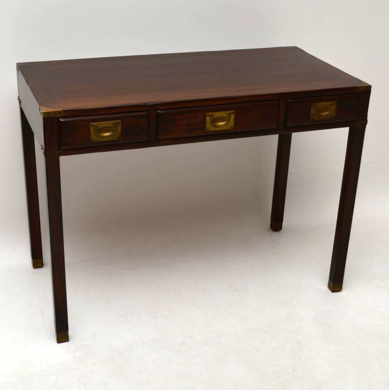 Mahogany Campaign Style Writing Table / Desk (1 of 1) Mahogany Campaign Style Writing Table / Desk (1 of 1)