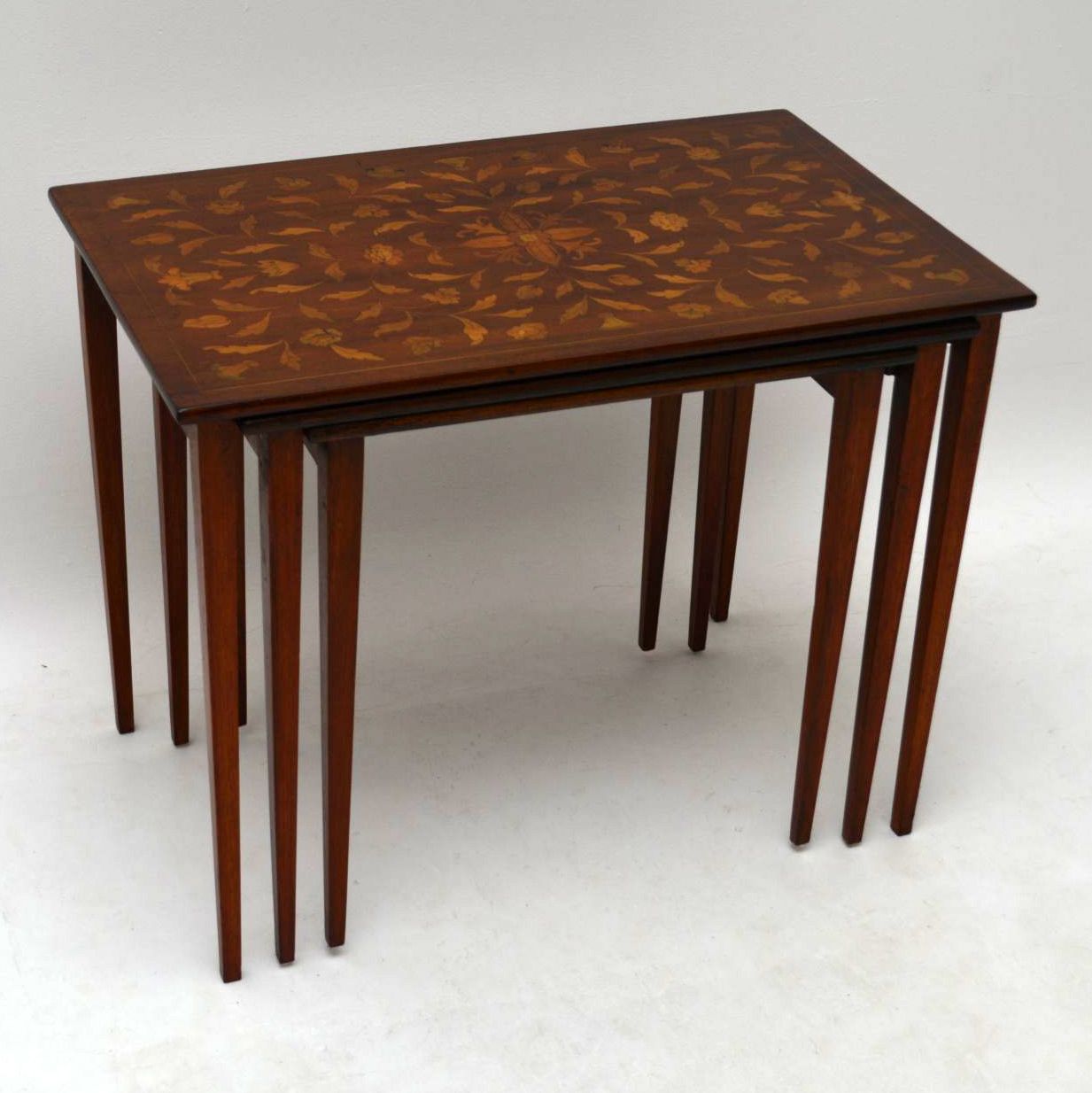 Antique 19th Century Dutch Marquetry Nest of Tables (1 of 1) Antique 19th Century Dutch Marquetry Nest of Tables (1 of 1)